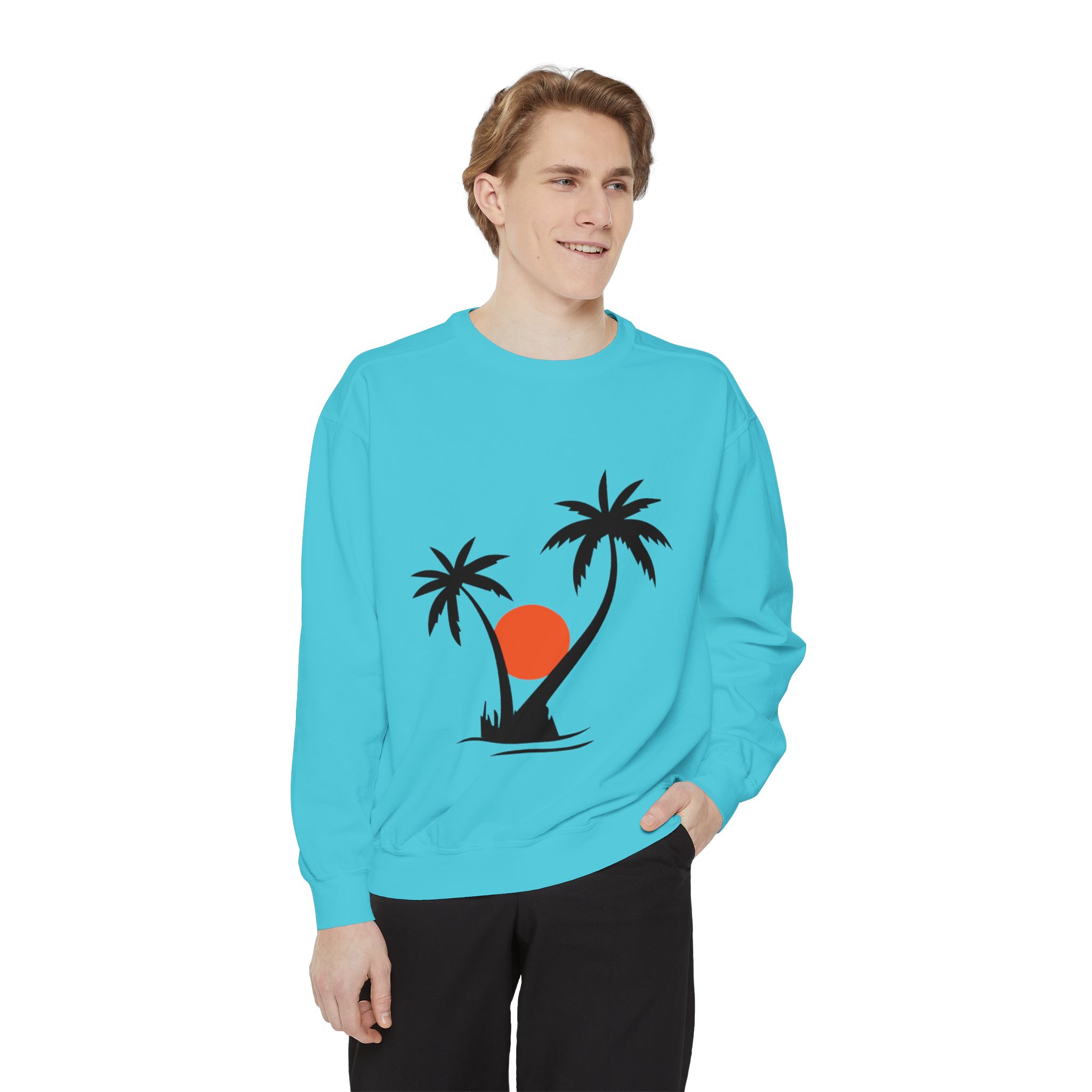 Tropical Palm Tree Sunset Sweatshirt - Image 48