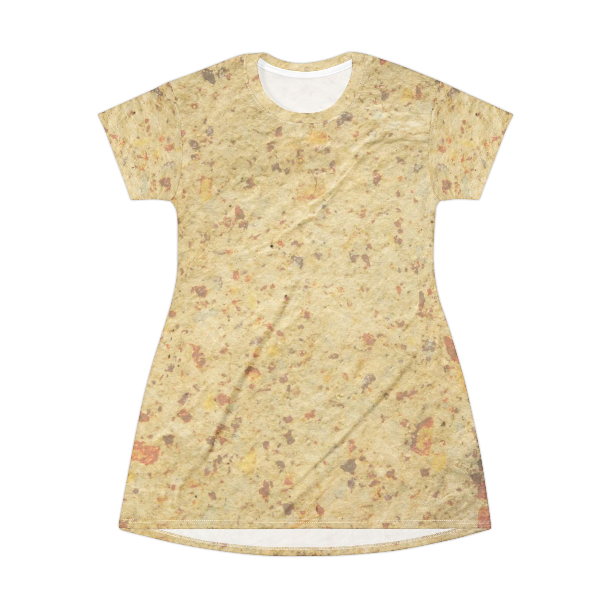Vintage Botanical Texture T-Shirt Dress - Image 2