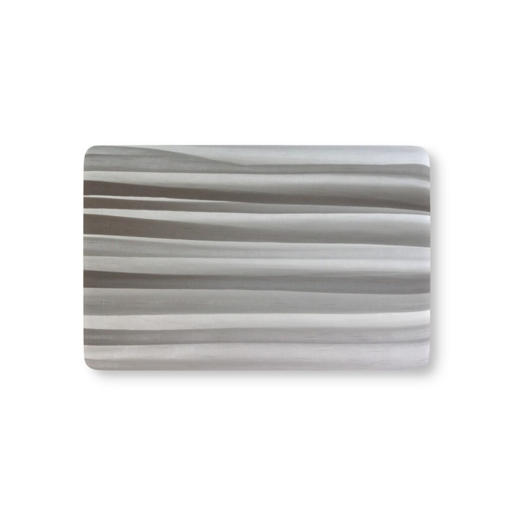 Gray Watercolor Stripes Baby Fitted Crib Sheet