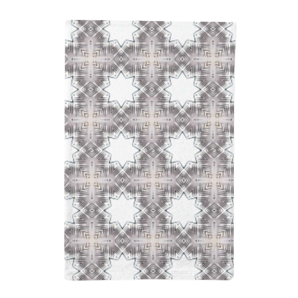 Gray Geometric Pattern Minky Sleeping Bag