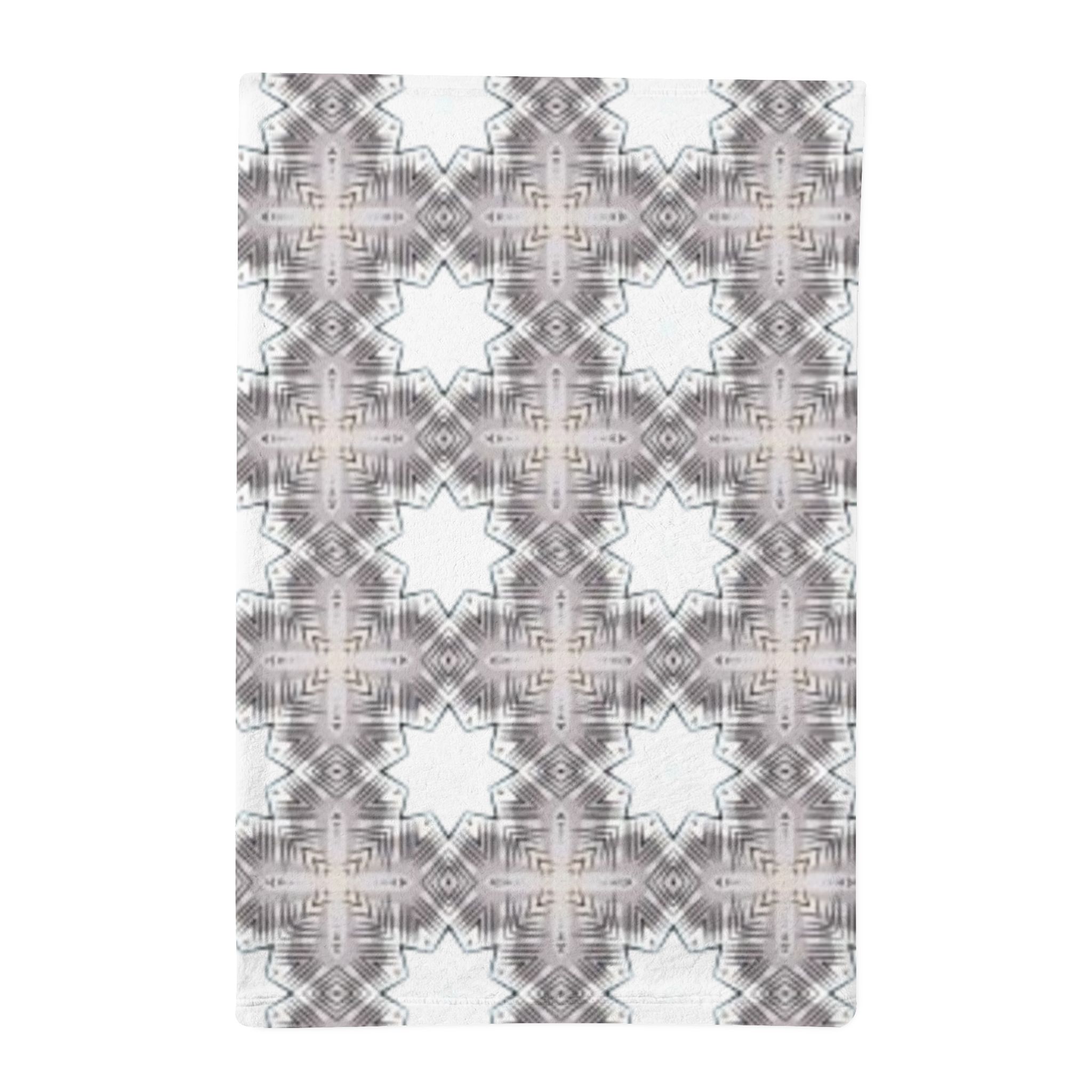 Gray Geometric Pattern Minky Sleeping Bag