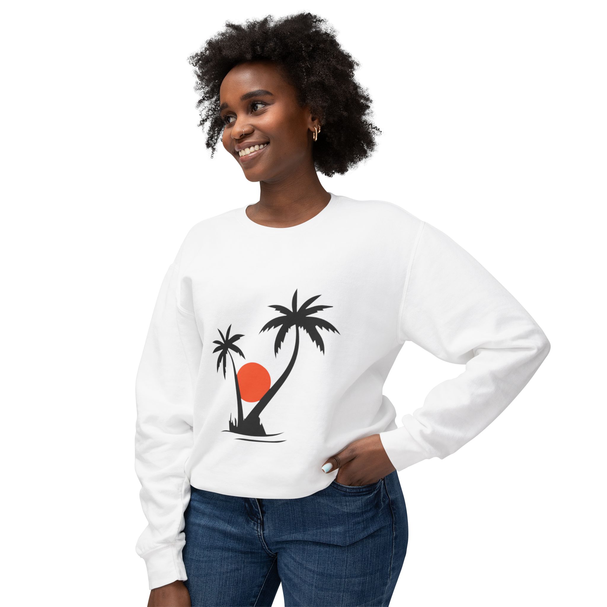 Tropical Sunset Palm Tree Sweatshirt - Image 8