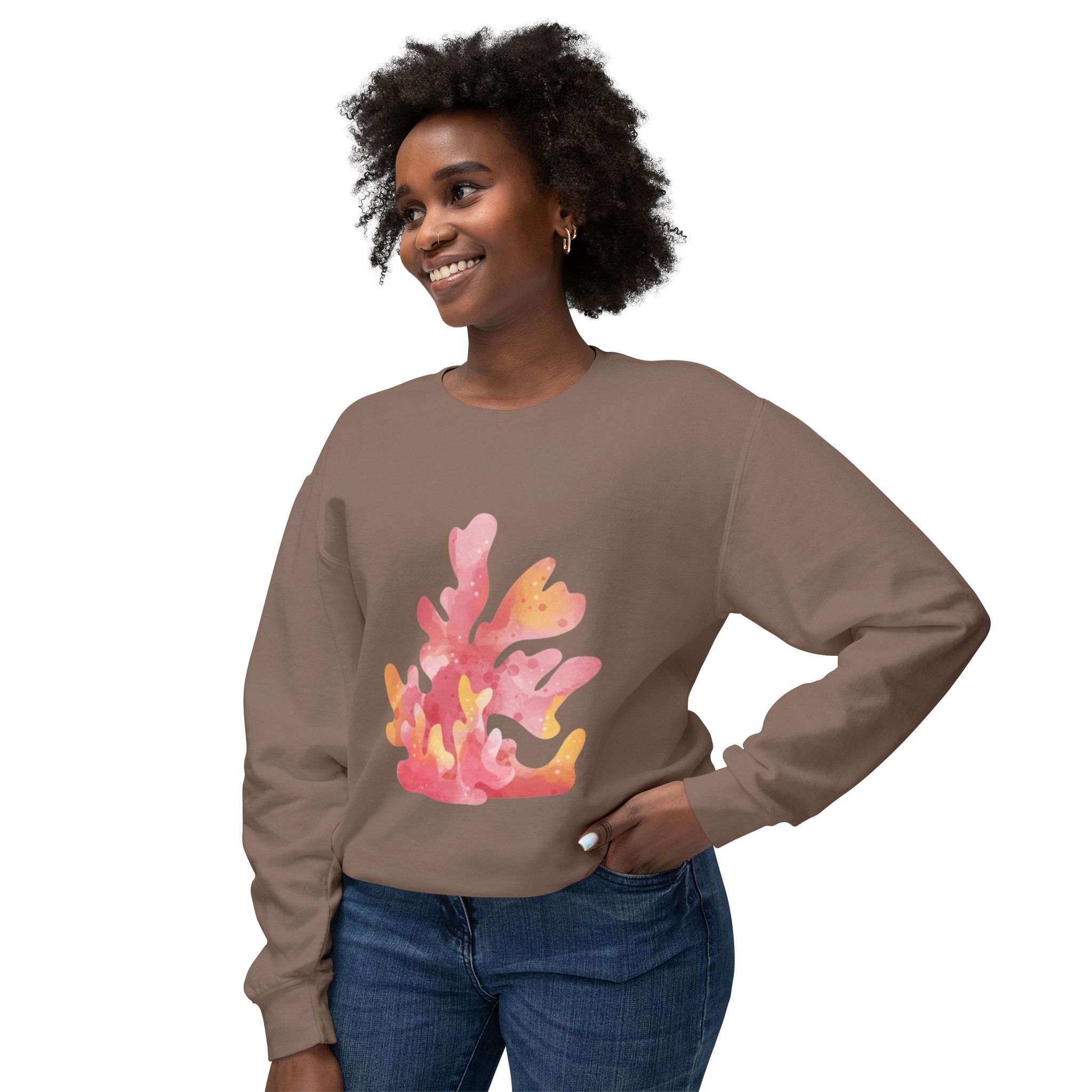 Colorful Abstract Floral Art Sweatshirt - Image 23