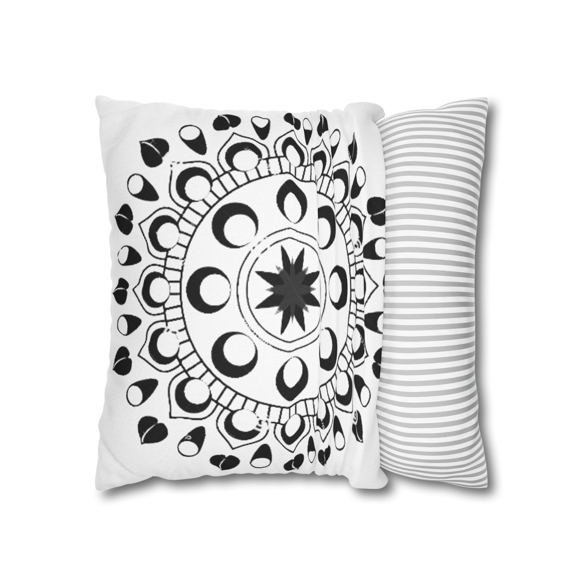 Celestial Moon Phases Mandala Square Pillowcase - Image 7