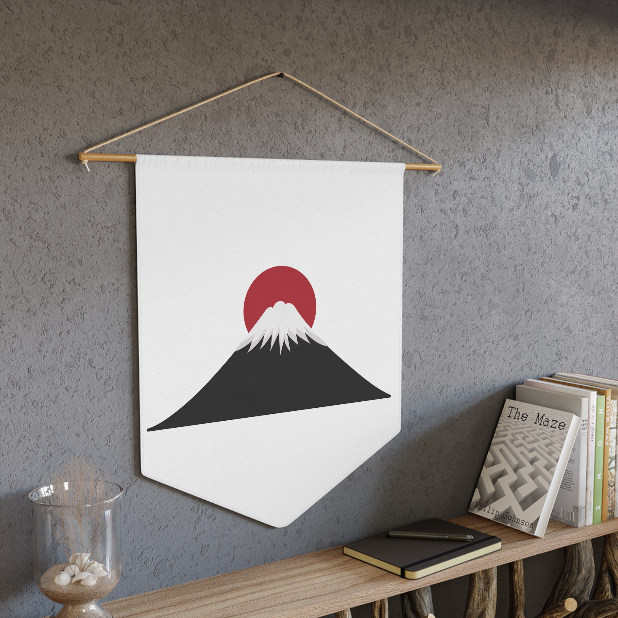 Mount Fuji Sunrise Pennant — Minimal Japanese Mountain Wall Banner - Image 4