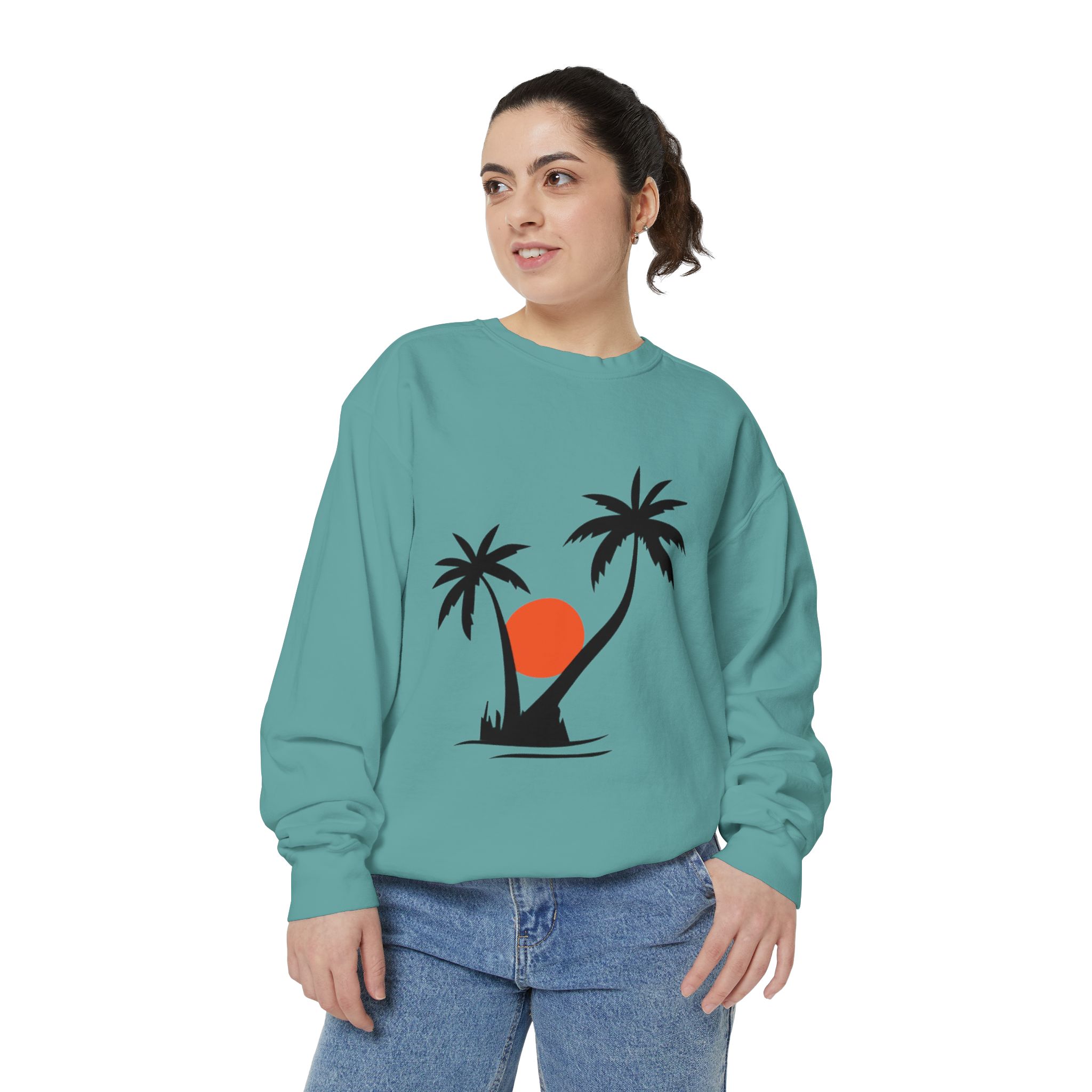 Tropical Palm Tree Sunset Sweatshirt - Image 45