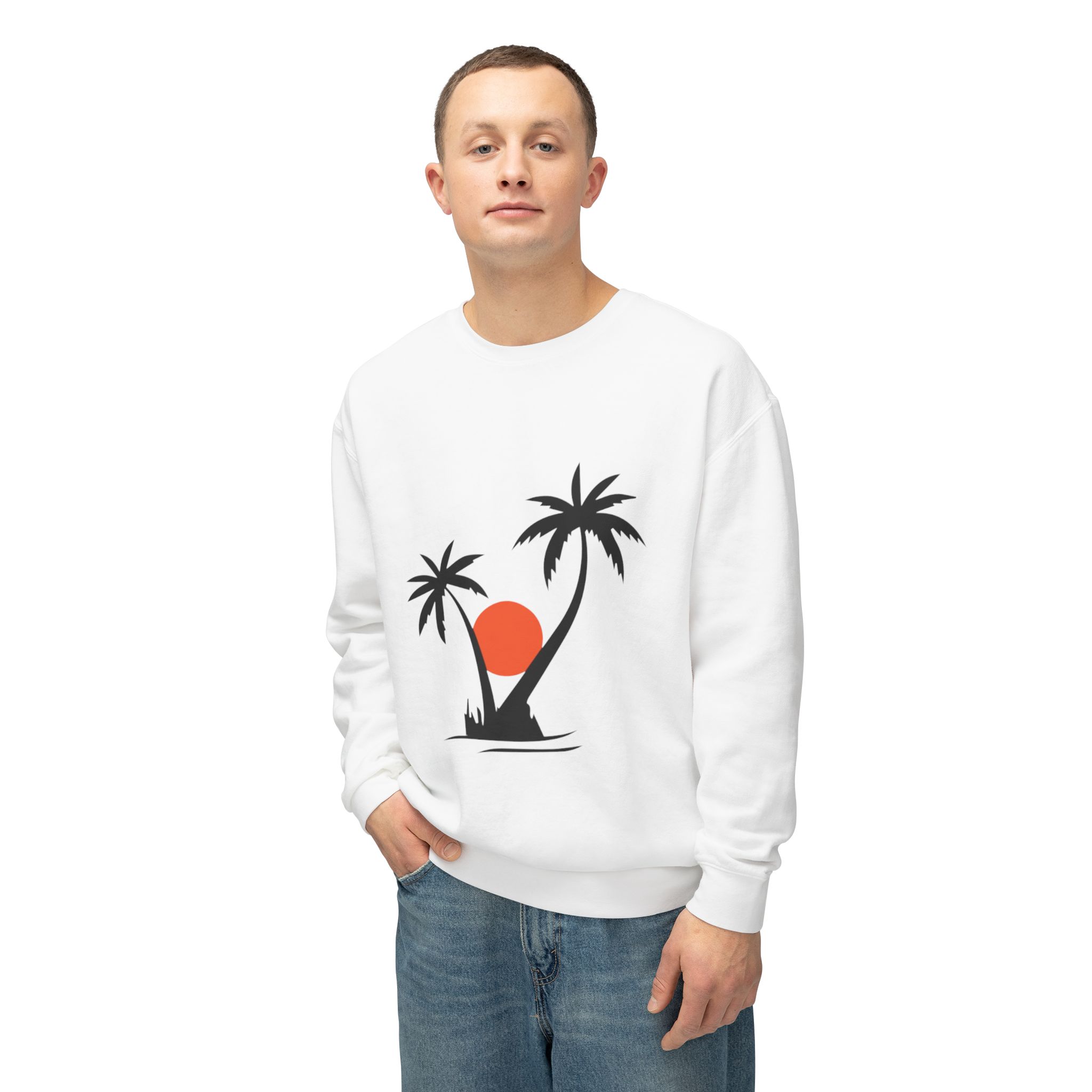 Tropical Sunset Palm Tree Sweatshirt - Image 10