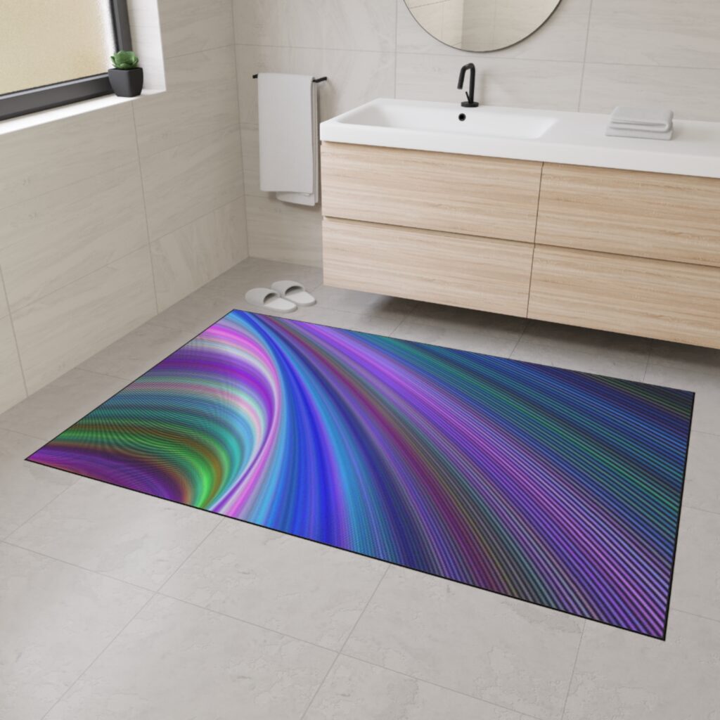 Abstract Color Wave Floor Mat