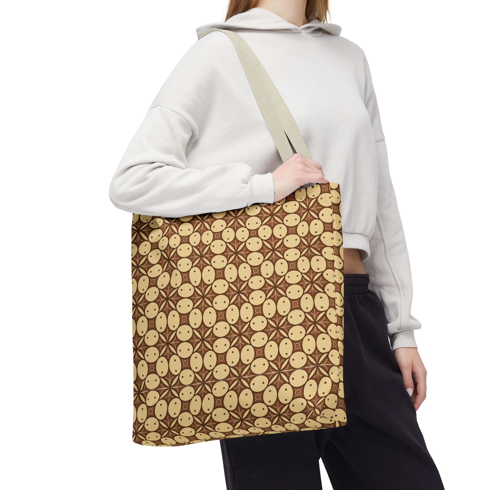Retro Smiley Face Pattern Tote Bag - Image 60