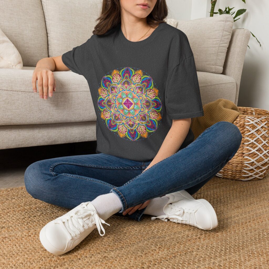 Colorful Mandala T-Shirt | Boho Floral Psychedelic Pattern