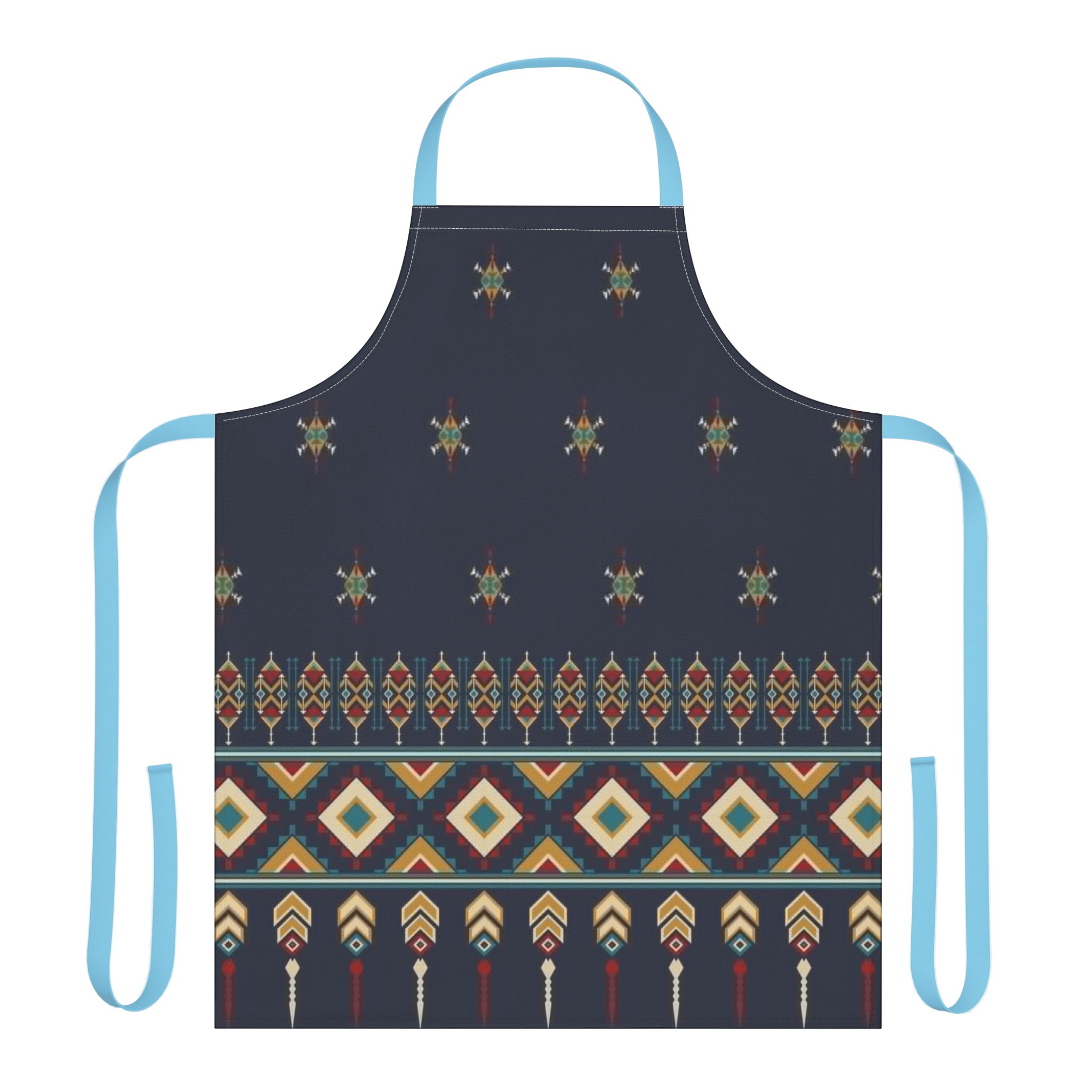 Tribal Pattern Cotton Apron – Boho Geometric Kitchen Apron - Image 9