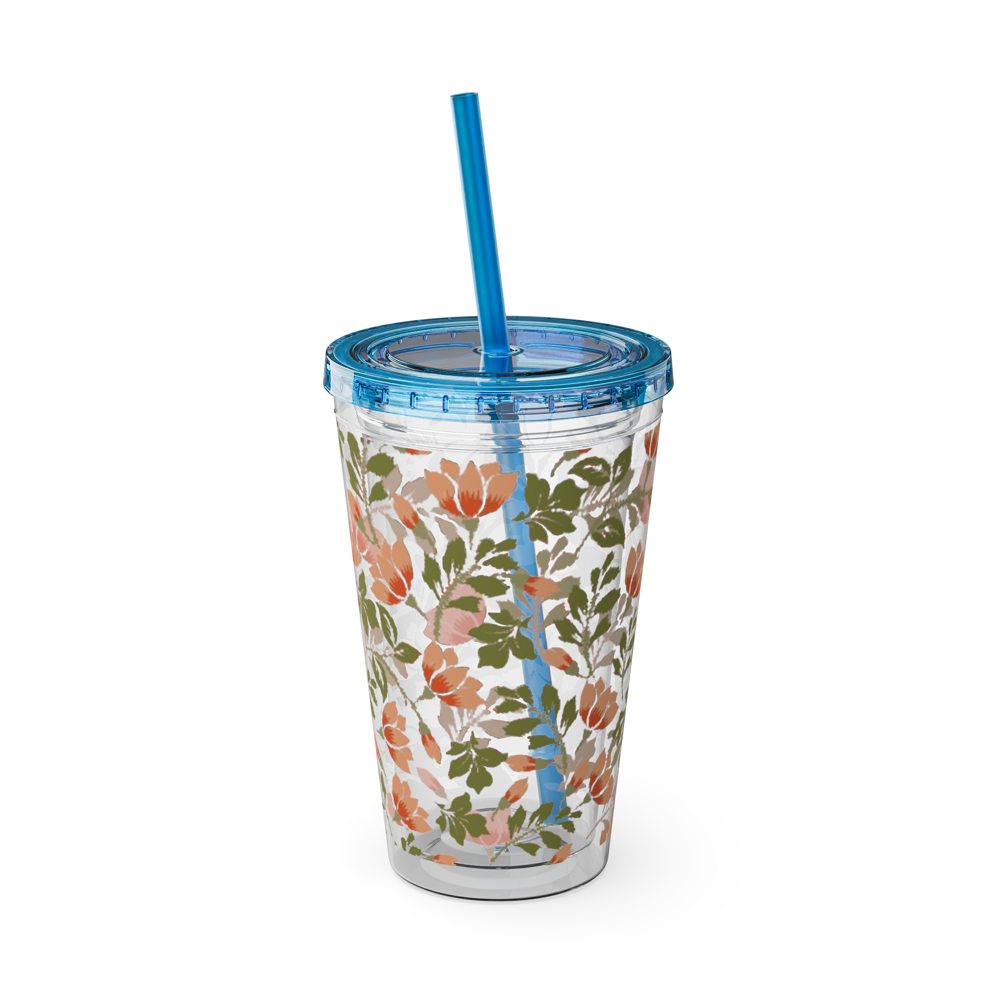 Floral Tumbler with Straw, 16oz - Image 26