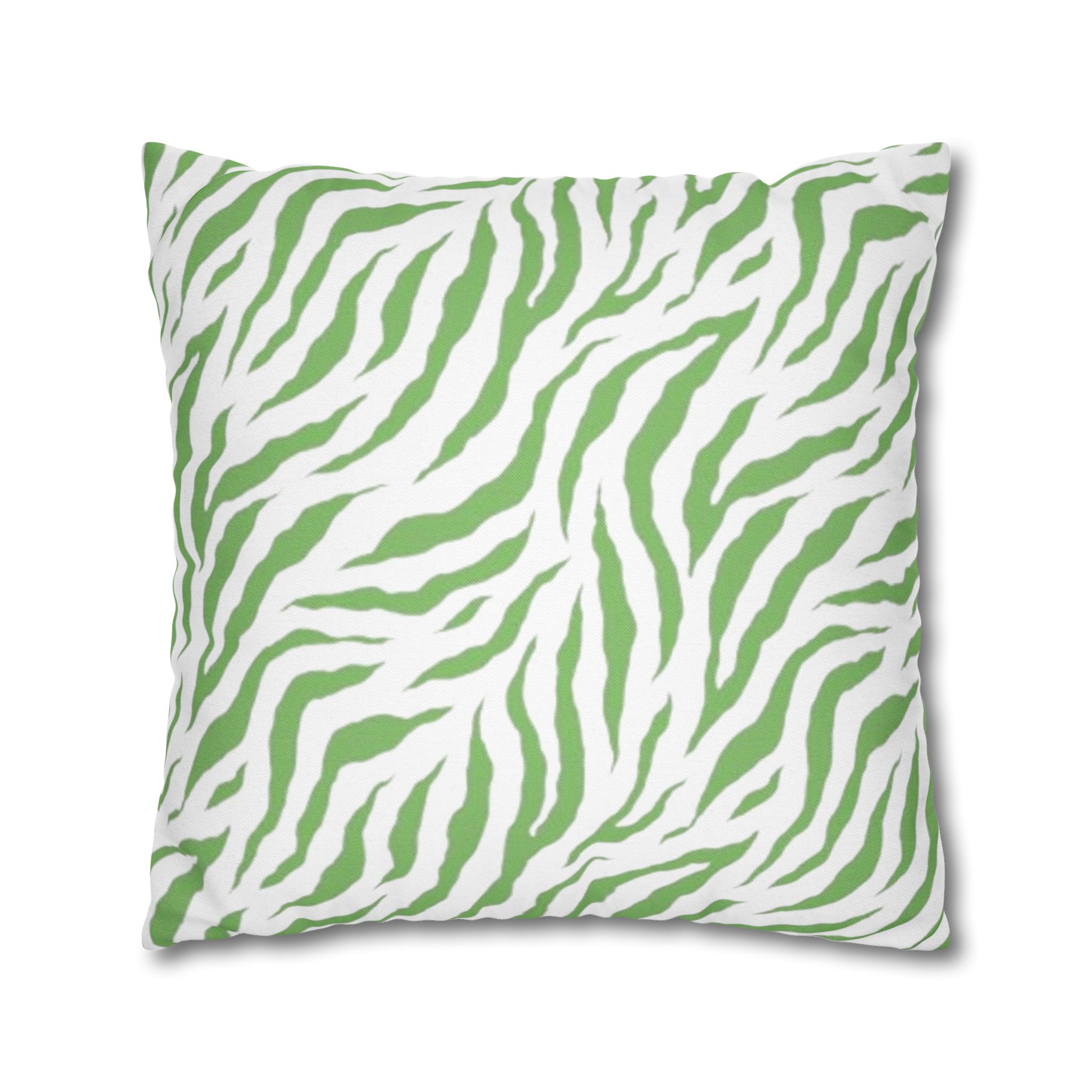 Green Zebra Print Square Pillowcase - Image 23