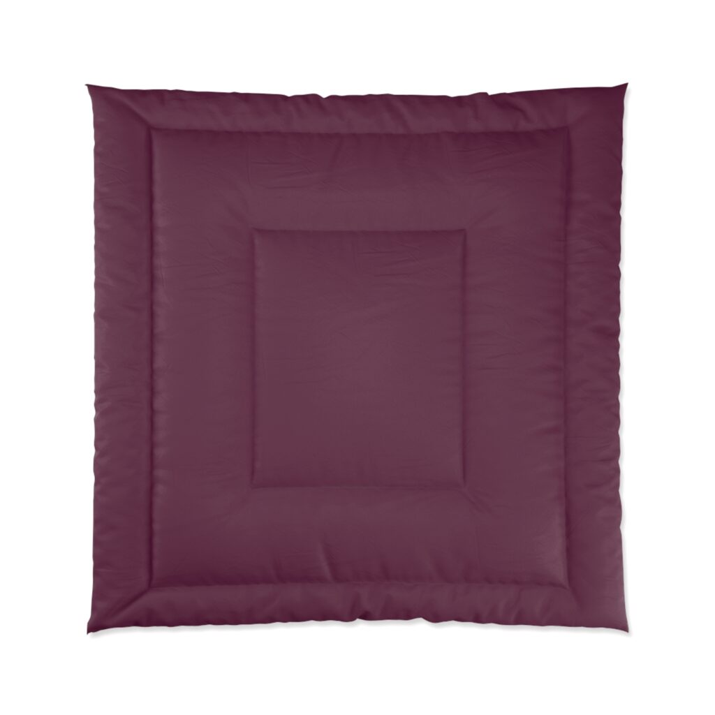 Solid Plum Comforter Queen Reversible Microfiber Bedspread | Lightweight Duvet Alternative