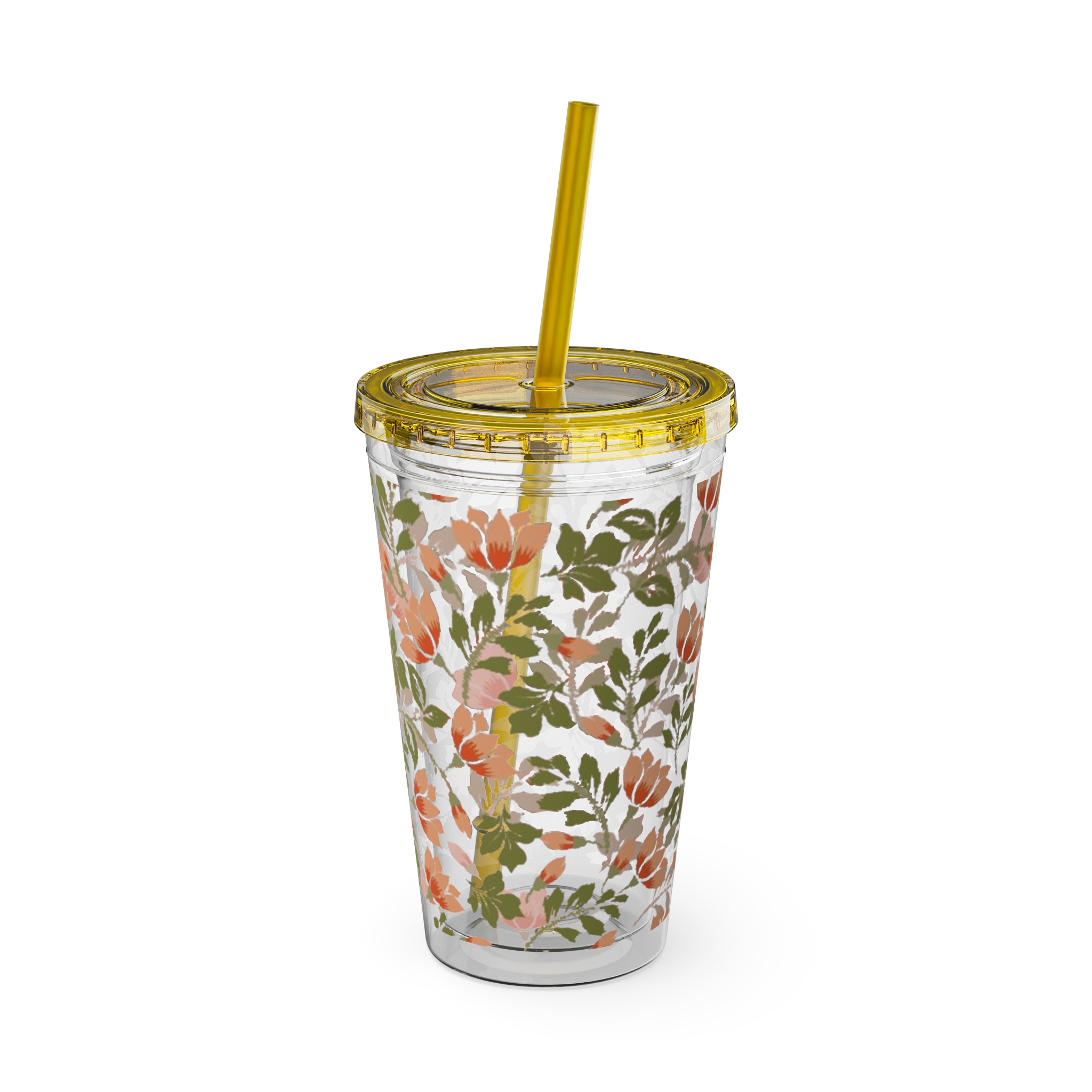 Floral Tumbler with Straw, 16oz - Image 16