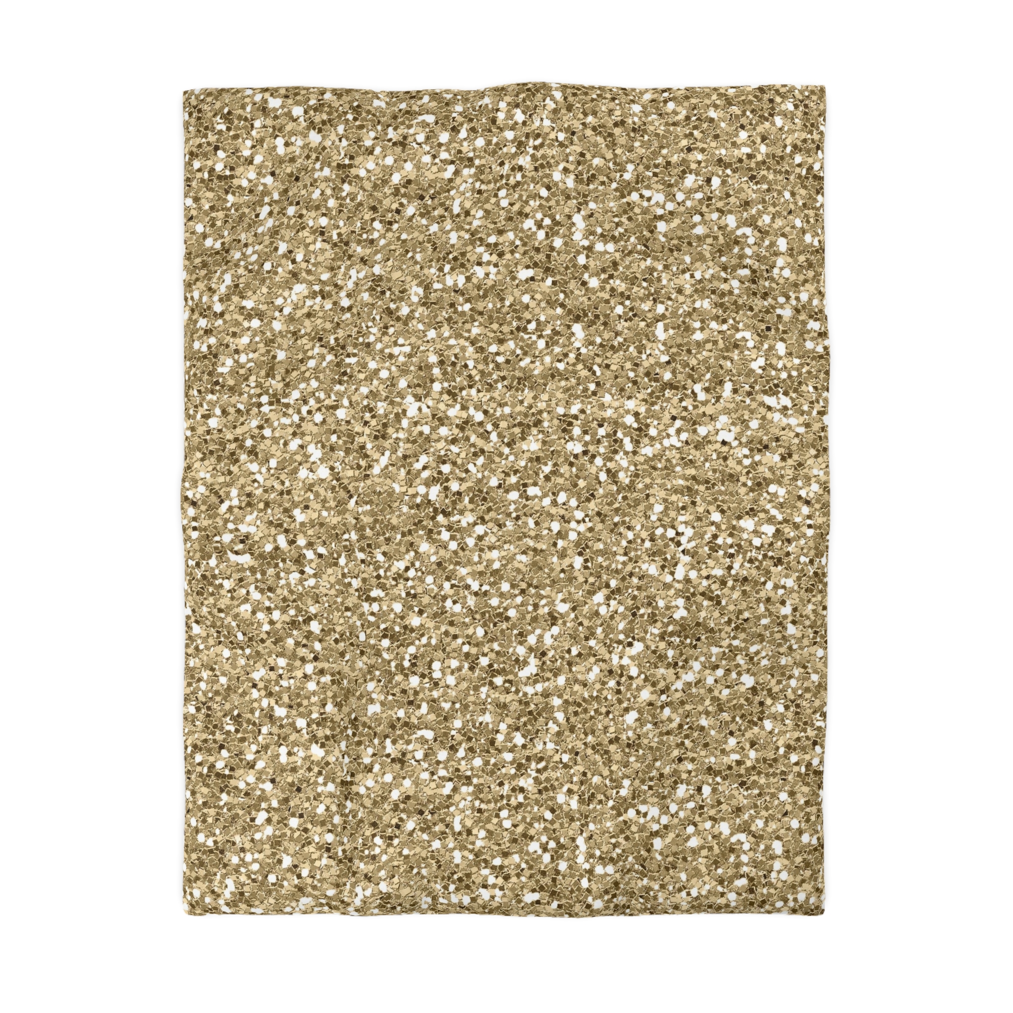 Gold Glitter Microfiber Duvet Cover — Sparkling Metallic Bedding - Image 2