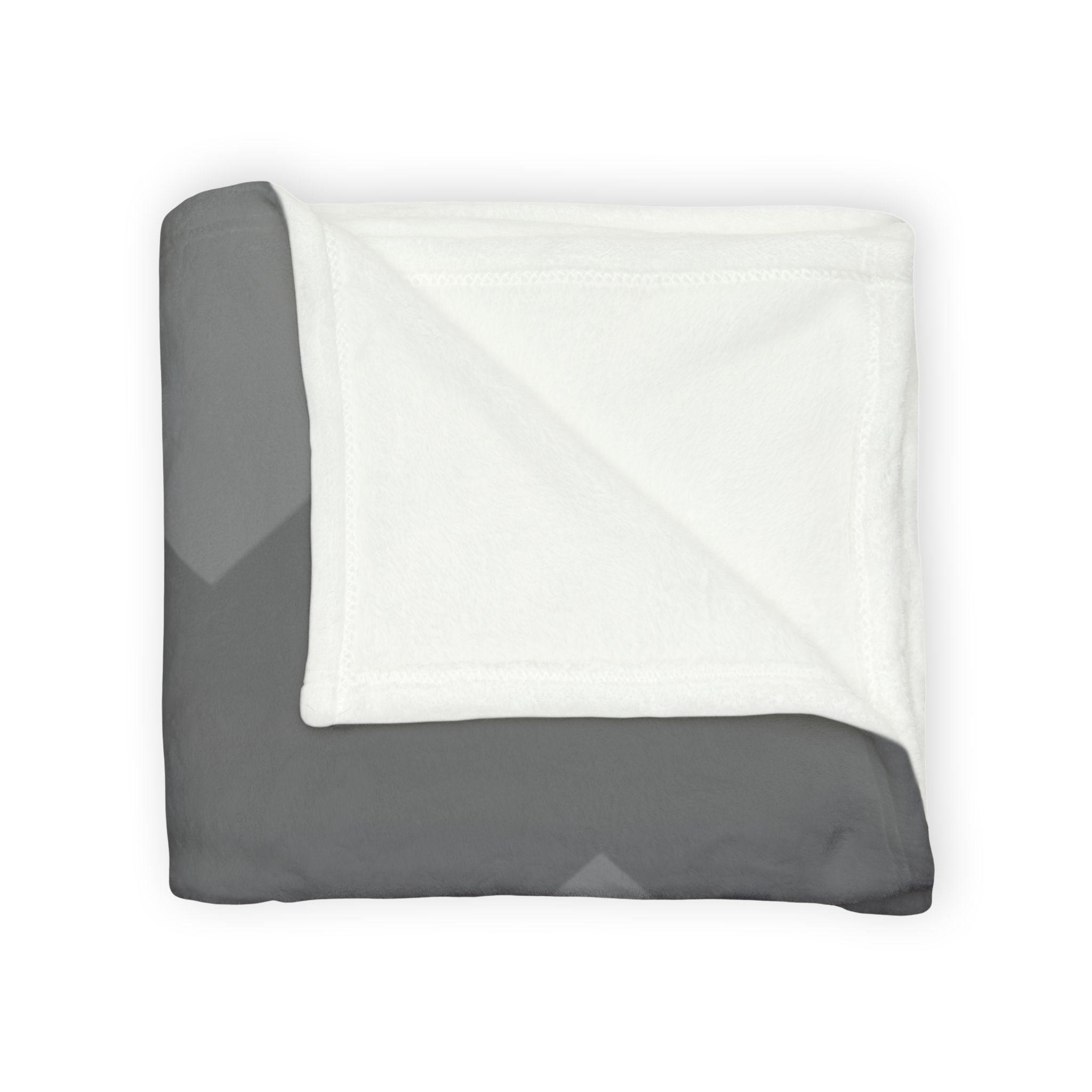 Chevron Plush Blanket — Cozy Gray Zigzag Throw - Image 4