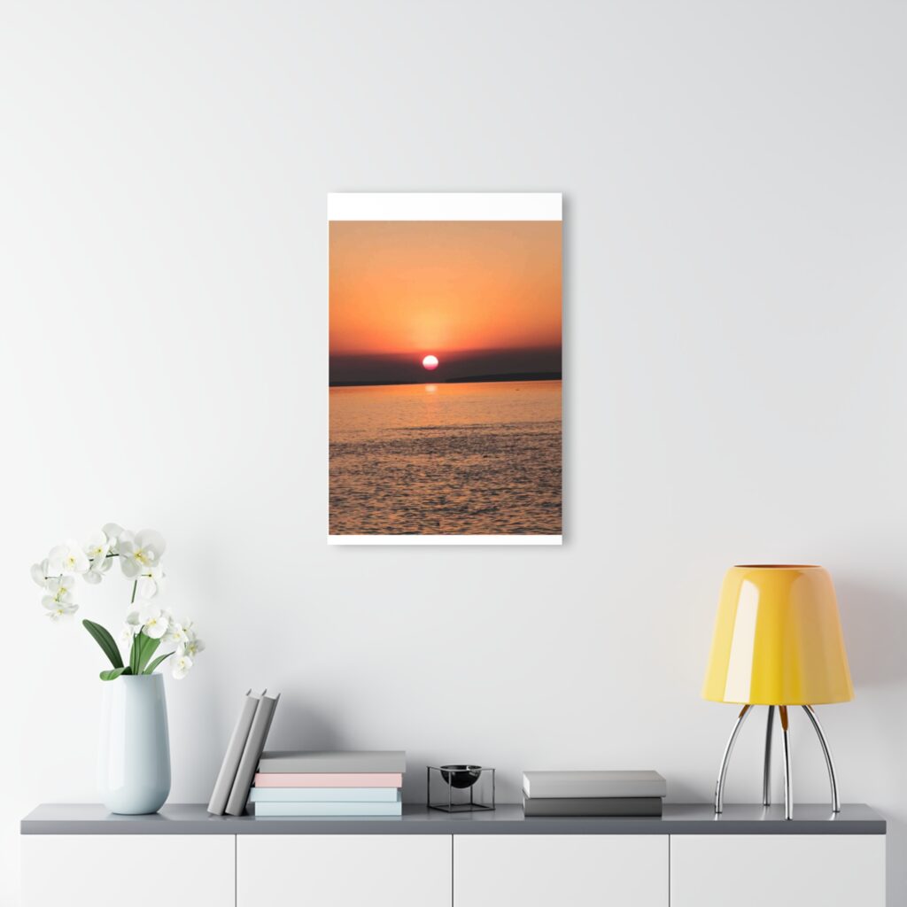 Sunset Over Water Acrylic Print — French Cleat Wall Art