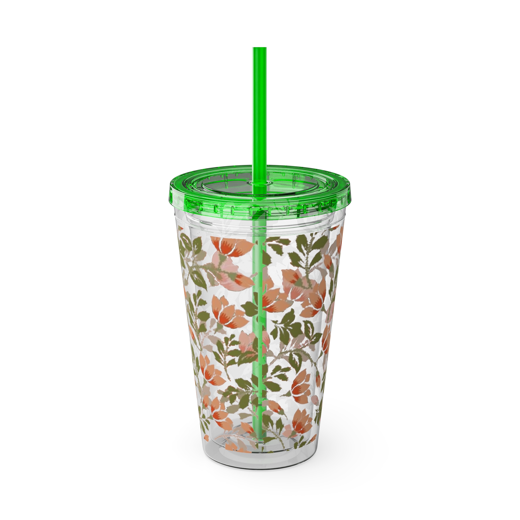Floral Tumbler with Straw, 16oz - Image 19