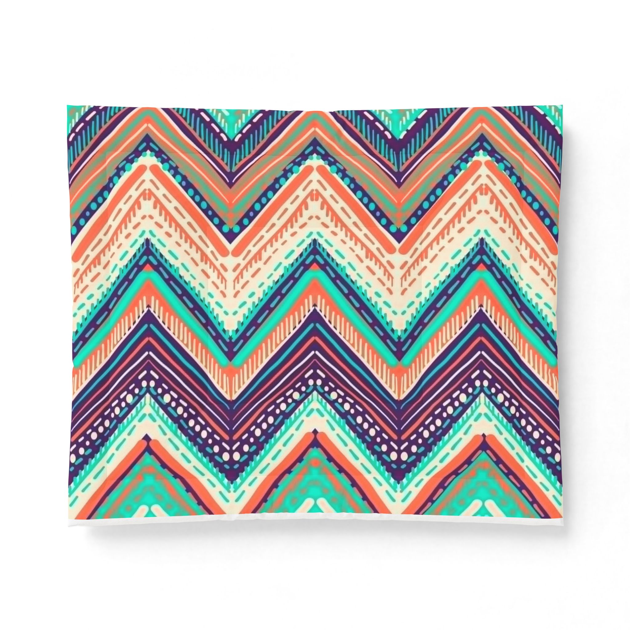 Colorful Chevron Pattern Cotton Comforter - Image 2