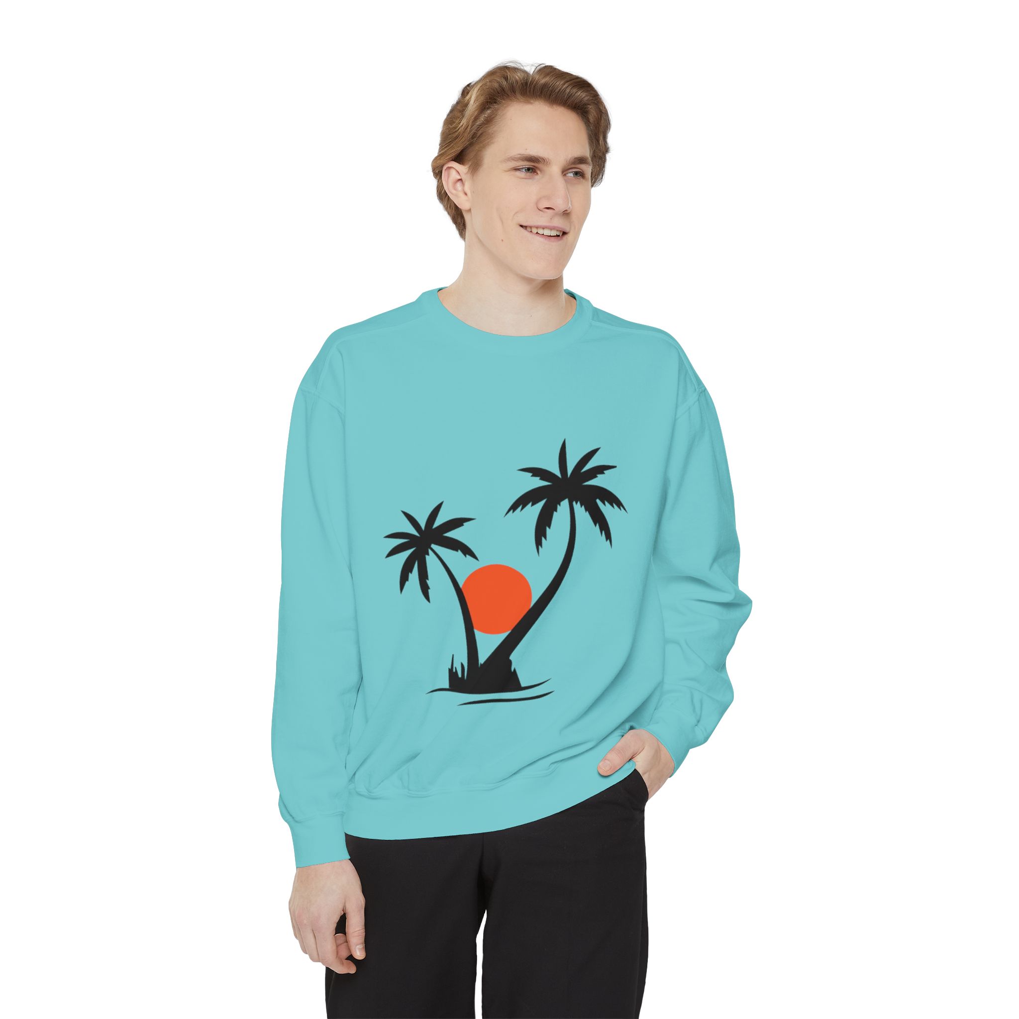 Tropical Palm Tree Sunset Sweatshirt - Image 28