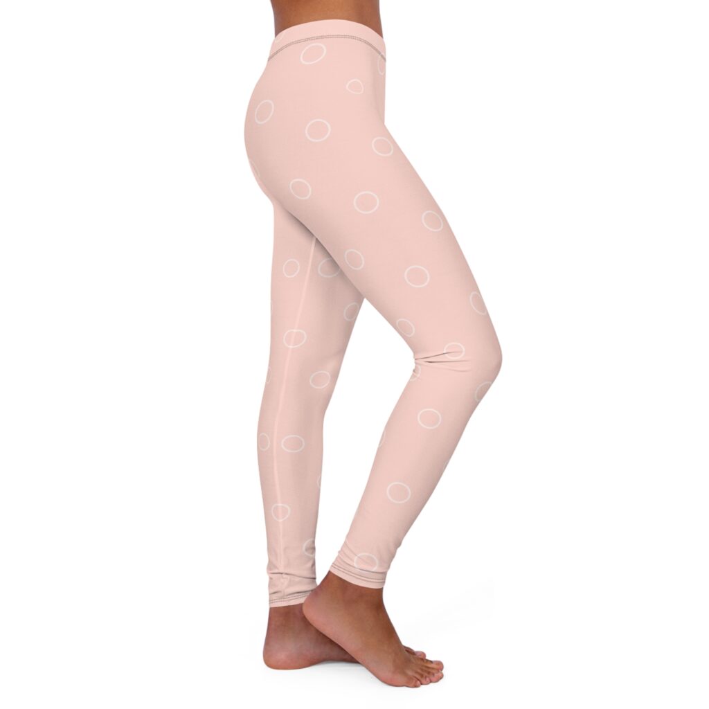 Pink Circle Pattern Leggings
