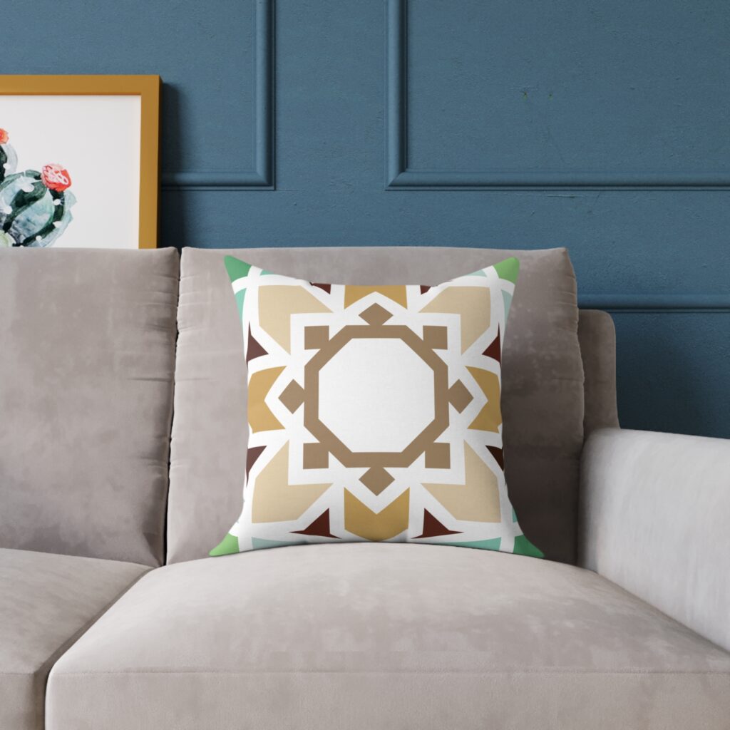 Geometric Moroccan Pattern Square Pillow