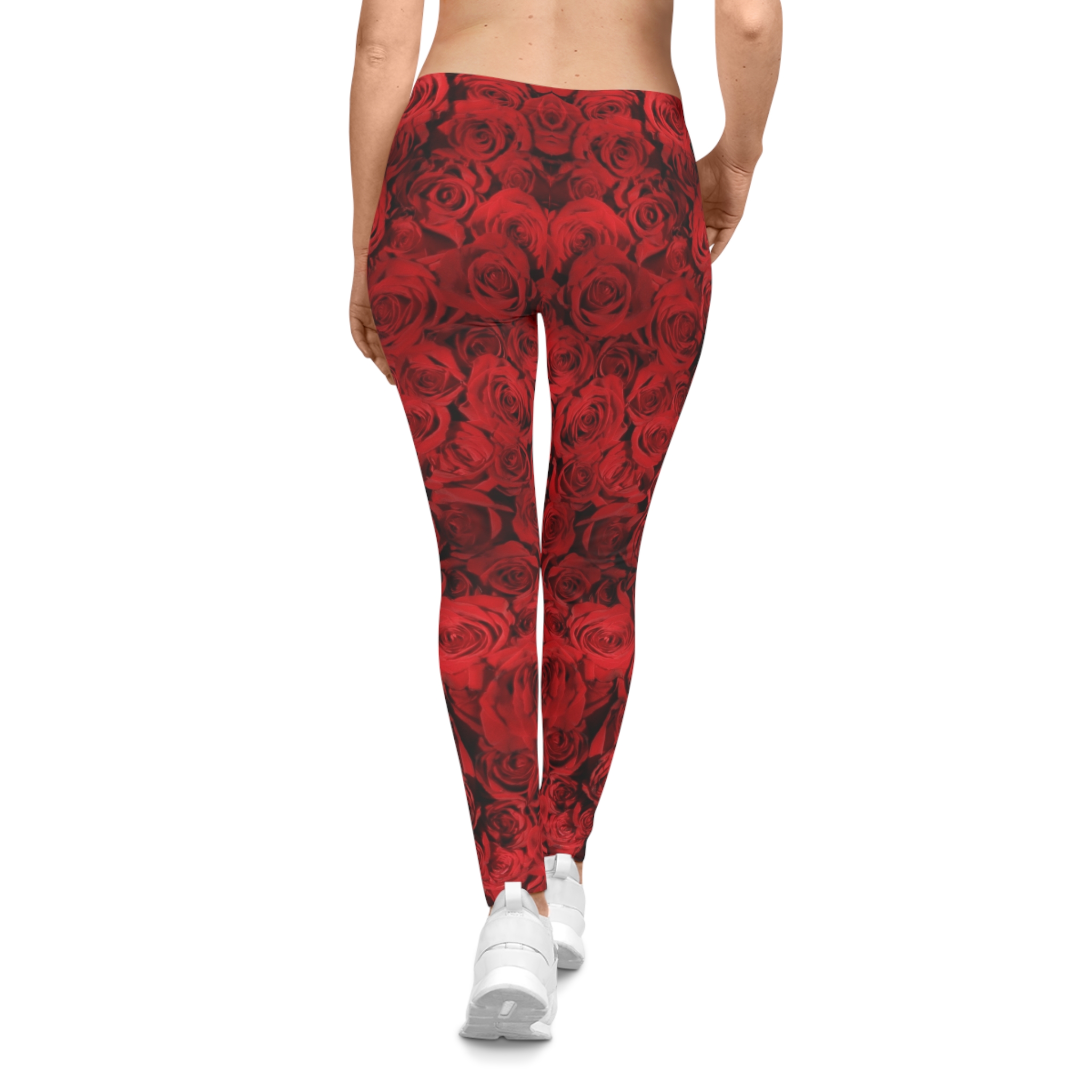 Red Rose Gothic Leggings - Image 5