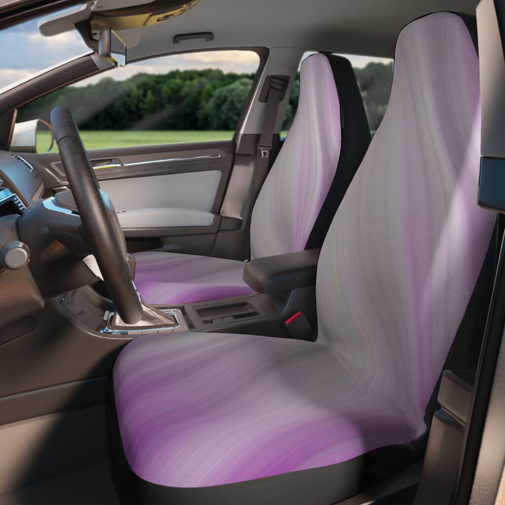Purple Marble Swirl Car Seat Covers