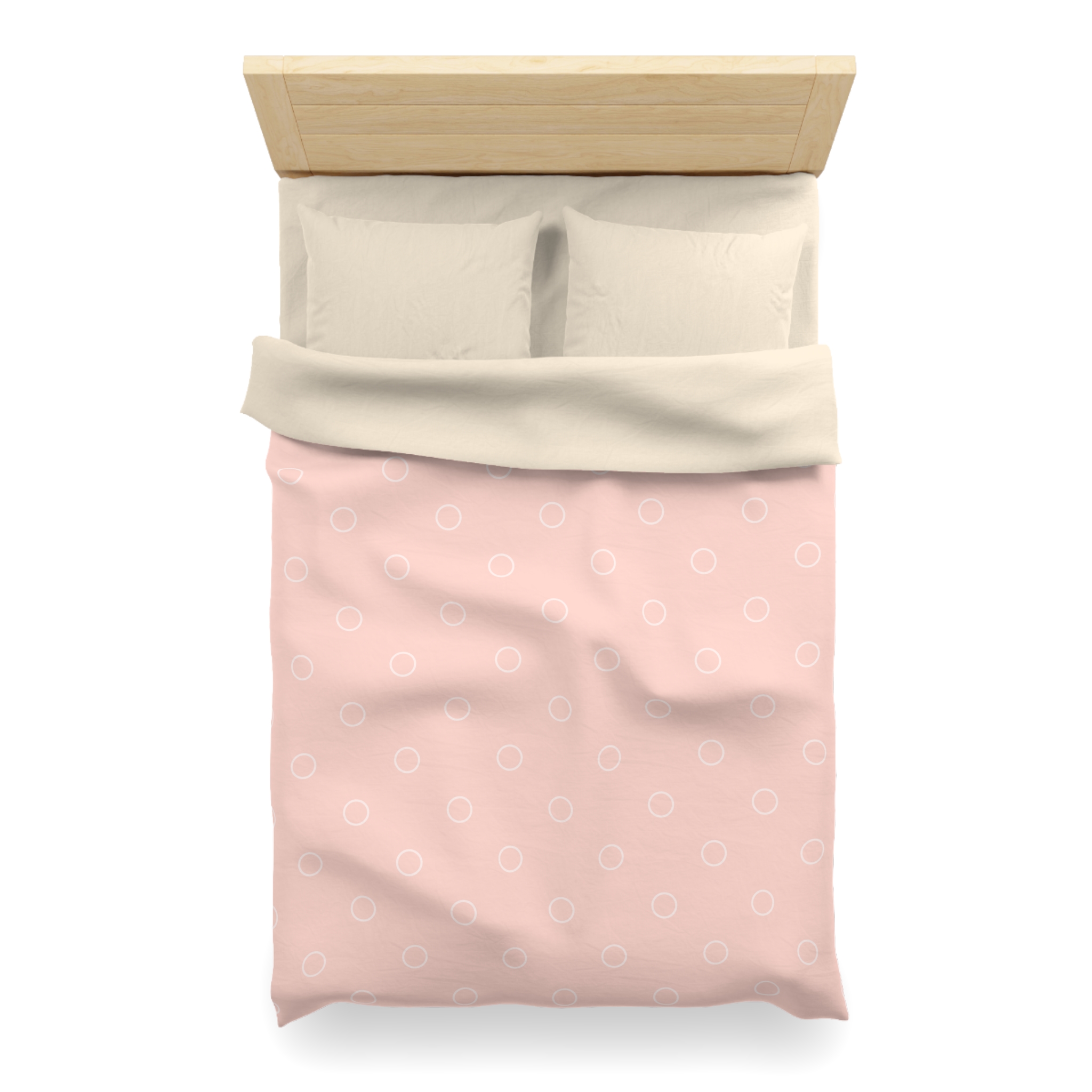 Pink Minimalist Circle Pattern Microfiber Duvet Cover - Image 20