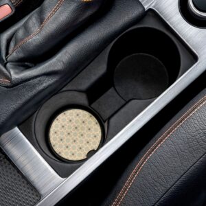 Geometric Pattern Soapstone Car Coaster