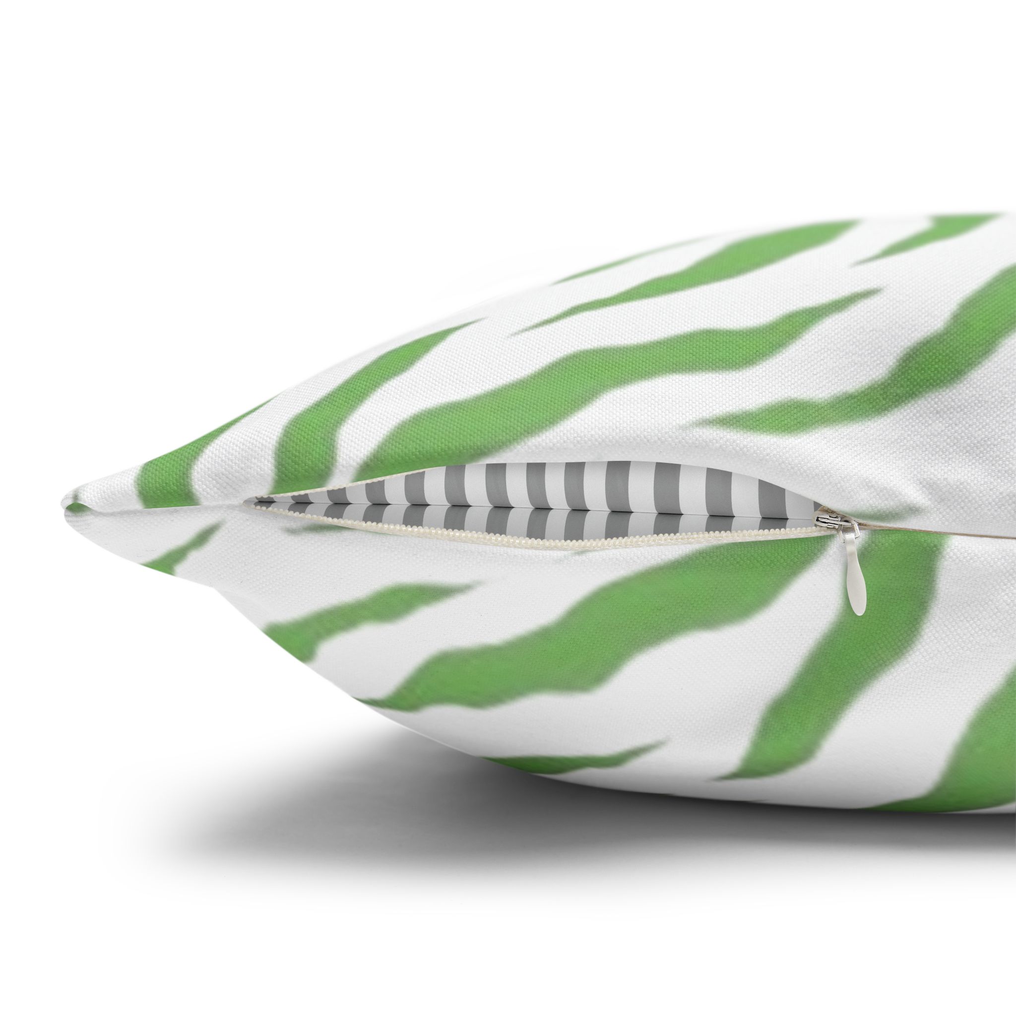 Green Zebra Print Square Pillowcase - Image 10