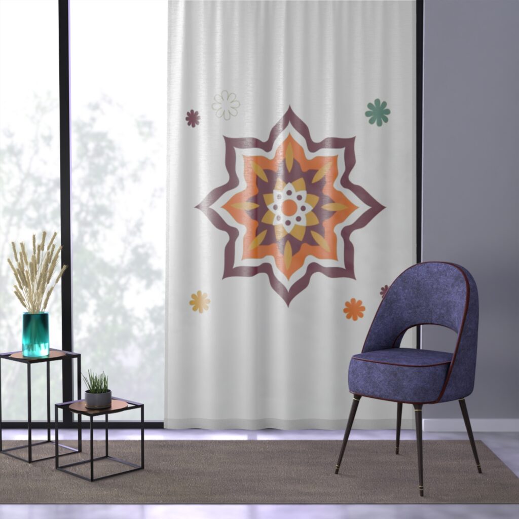 Mandala Boho Window Curtain