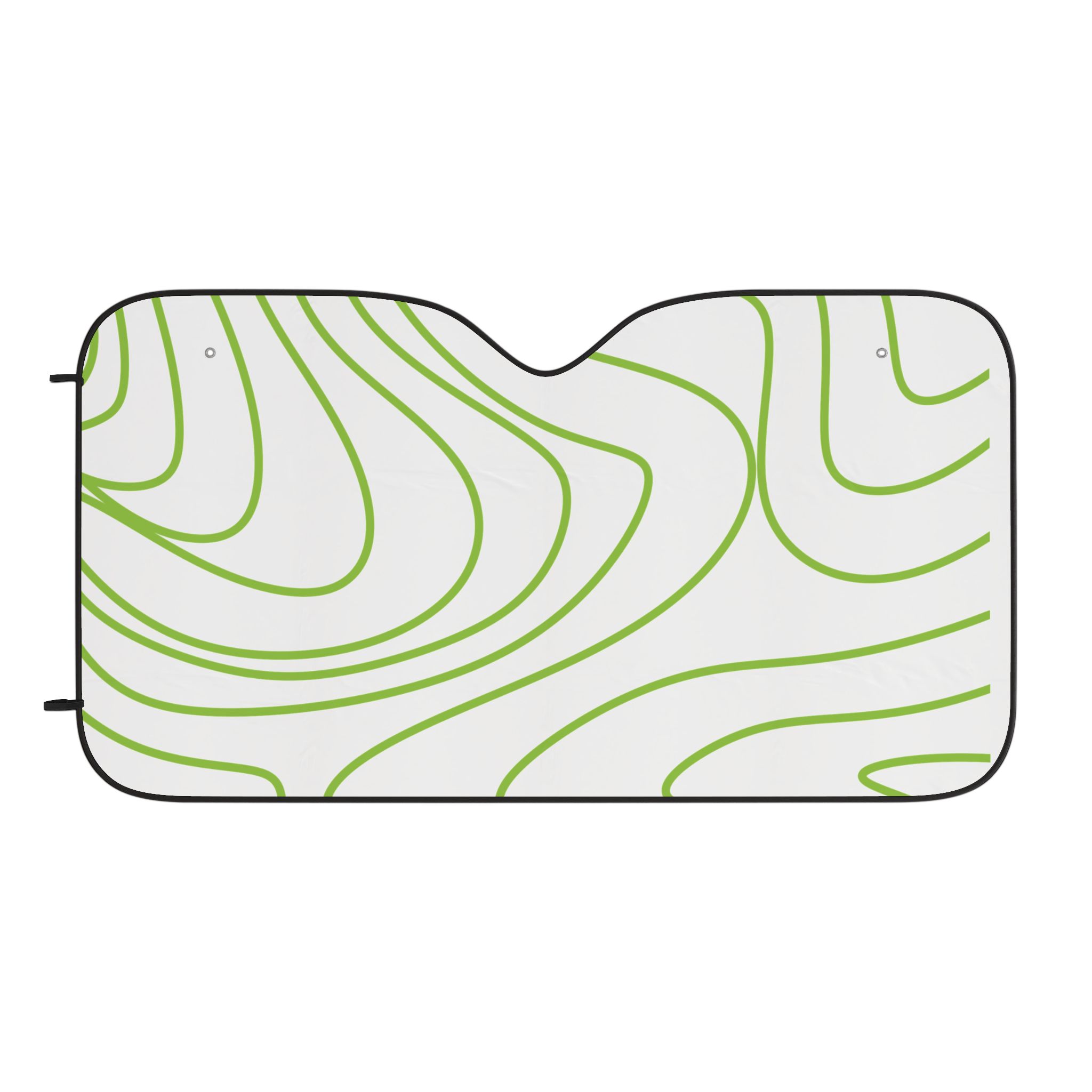 Green Contour Line Car Sun Shade - Image 6