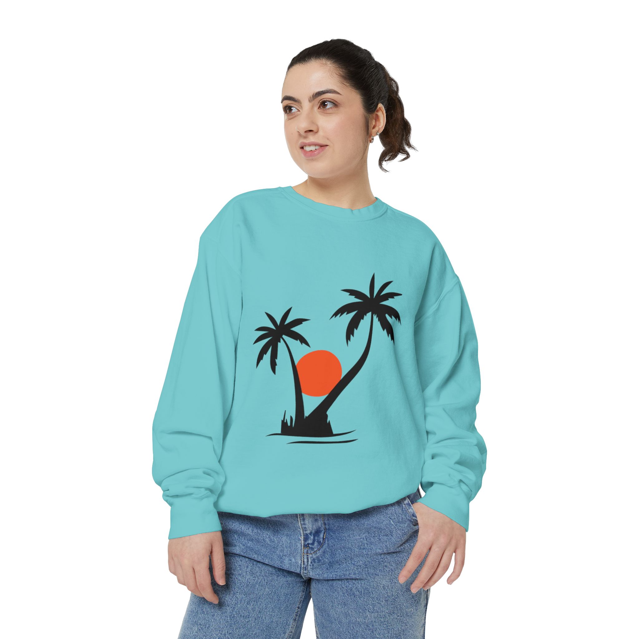 Tropical Palm Tree Sunset Sweatshirt - Image 30