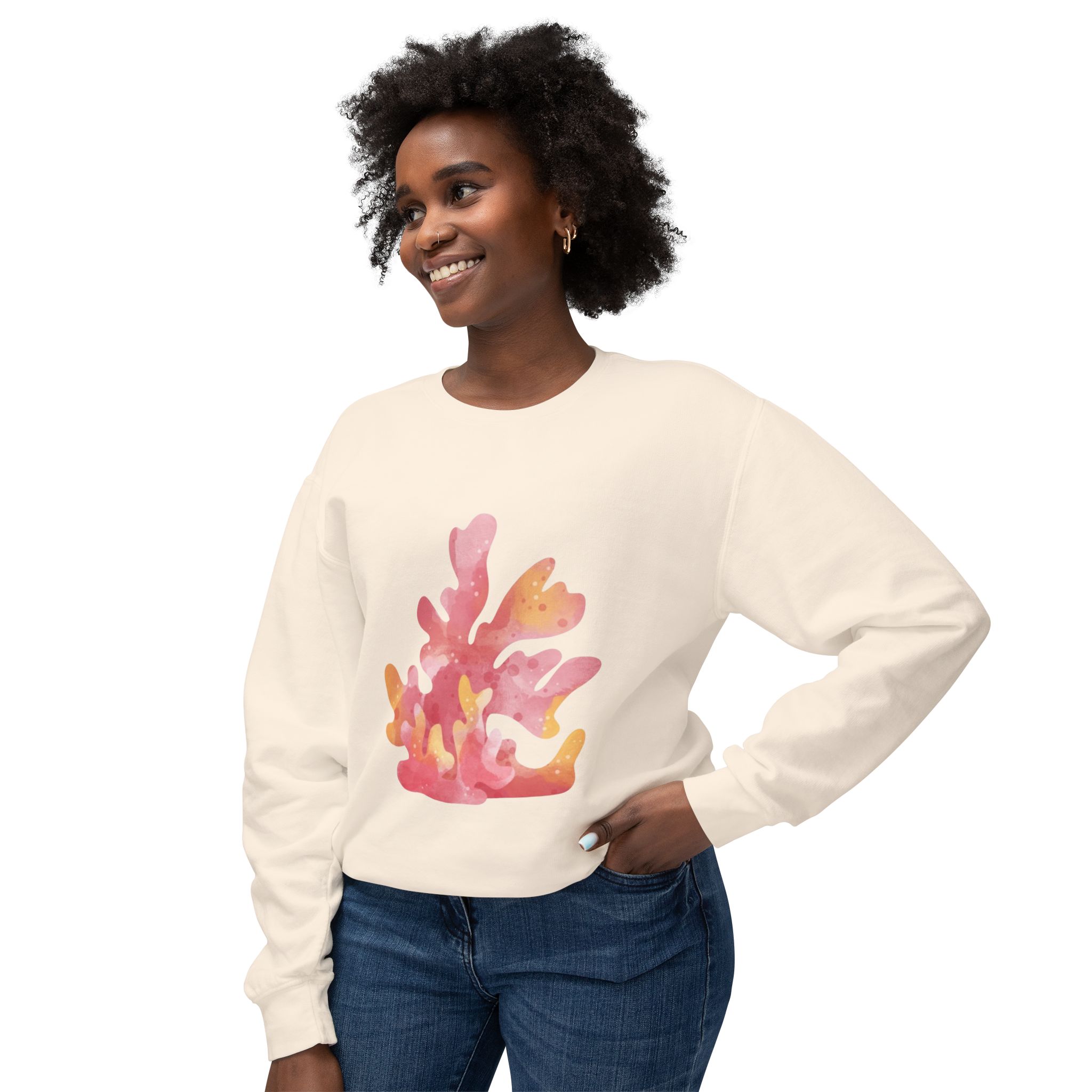Colorful Abstract Floral Art Sweatshirt - Image 13