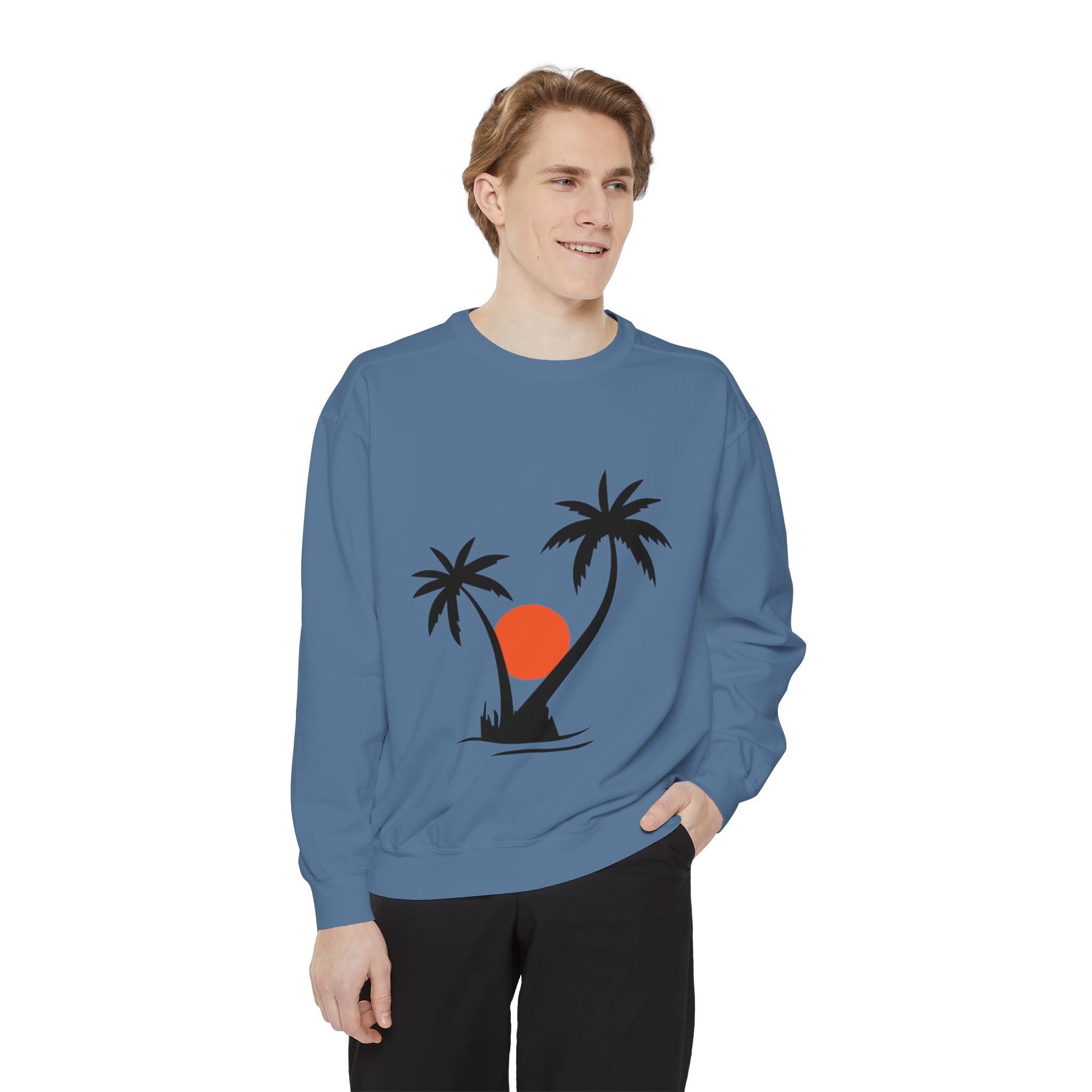 Tropical Palm Tree Sunset Sweatshirt - Image 63