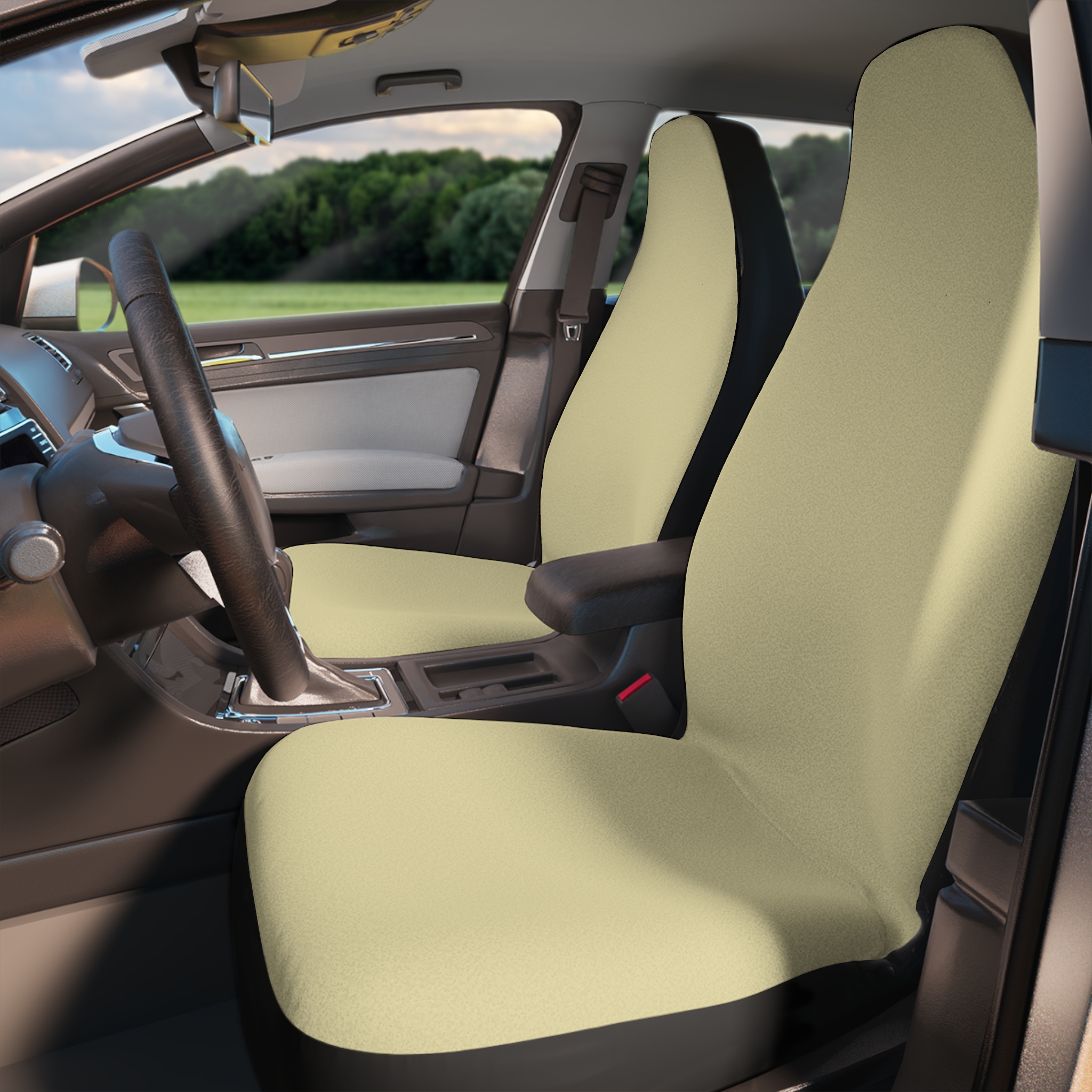 Custom Beige Car Seat Covers