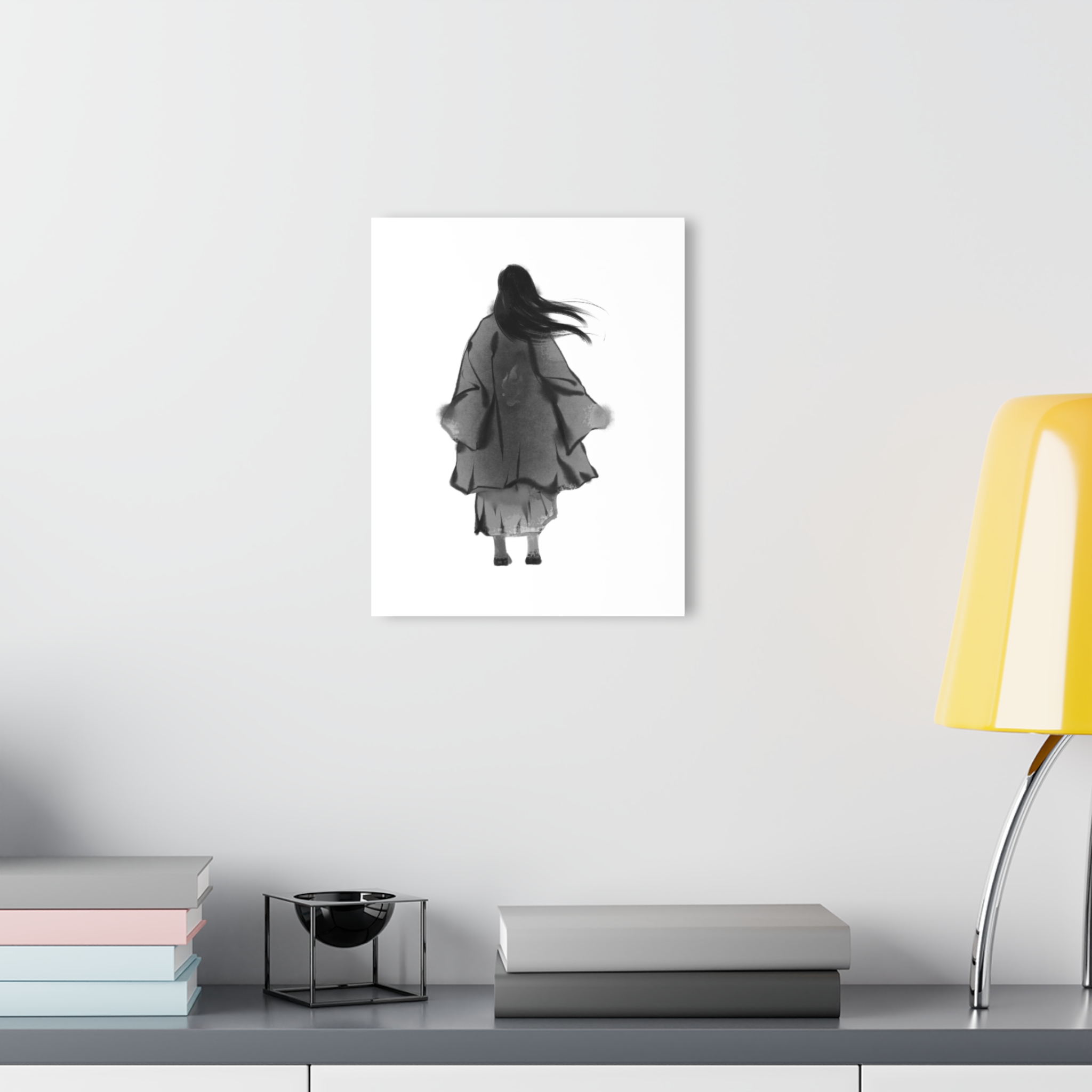 Acrylic Print — Minimalist Monochrome Woman Silhouette (French Cleat Hanging) - Image 9