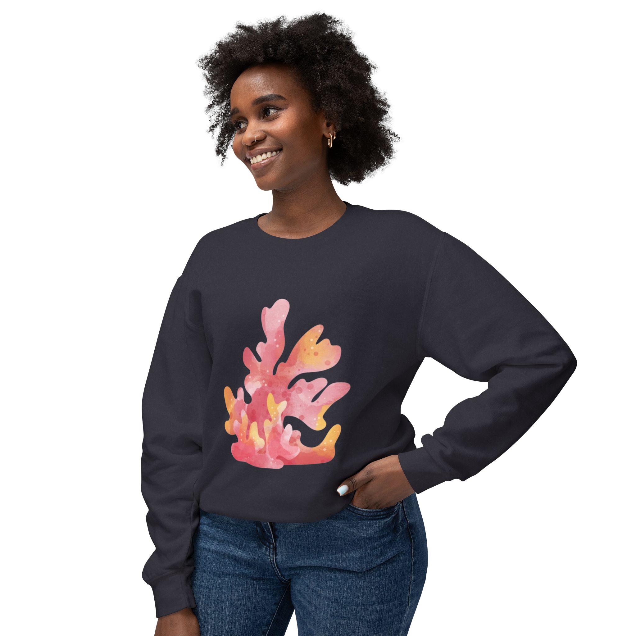 Colorful Abstract Floral Art Sweatshirt - Image 58