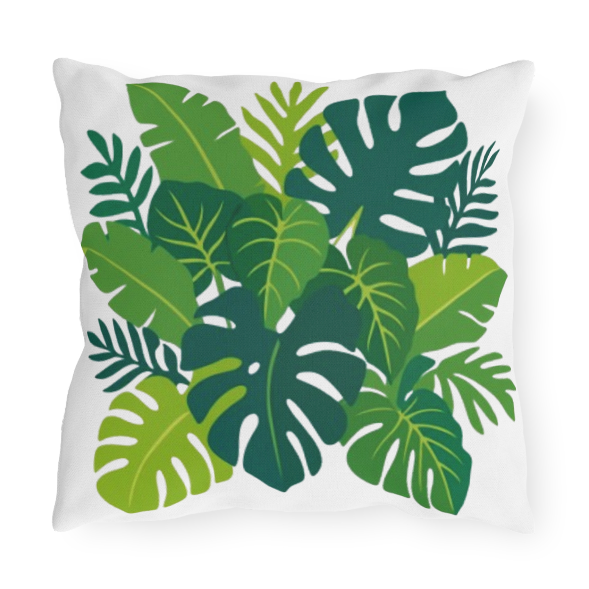 Tropical Monstera Leaf Outdoor Pillow - Image 3