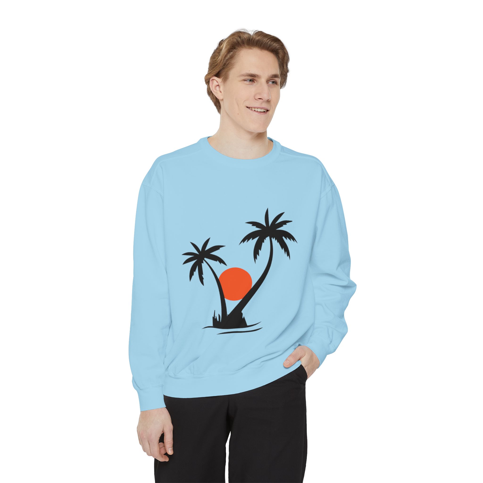 Tropical Palm Tree Sunset Sweatshirt - Image 53