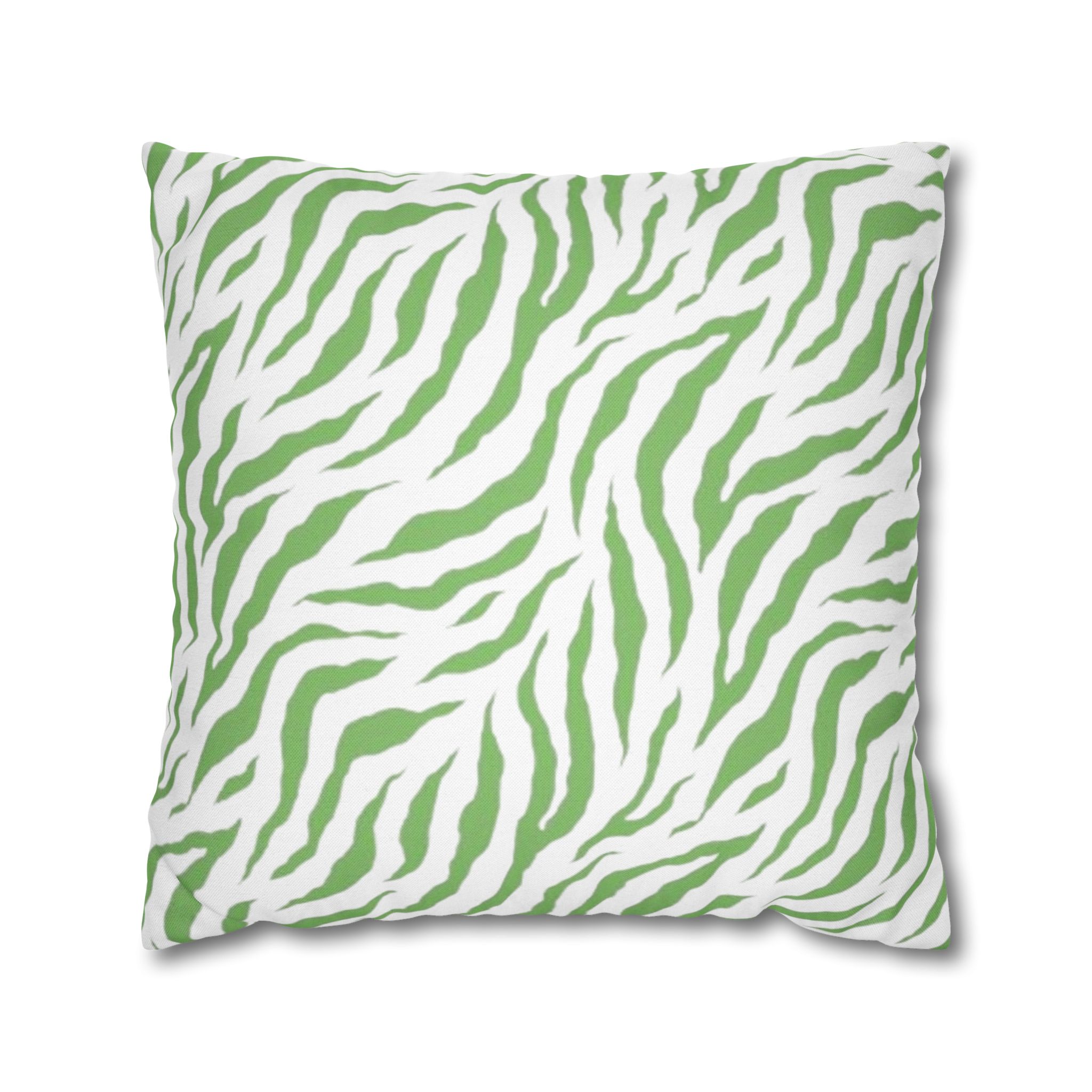 Green Zebra Print Square Pillowcase - Image 26