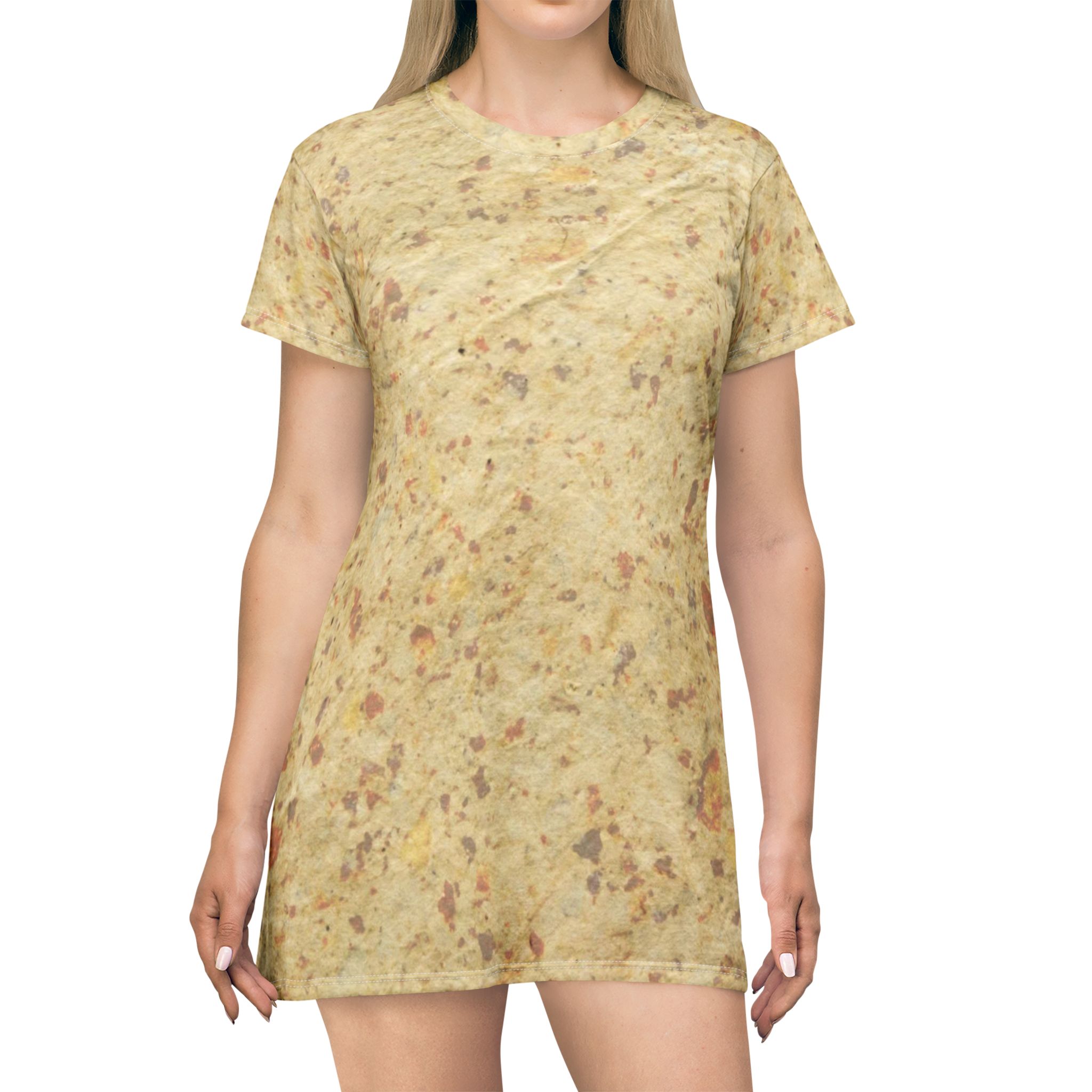 Vintage Botanical Texture T-Shirt Dress
