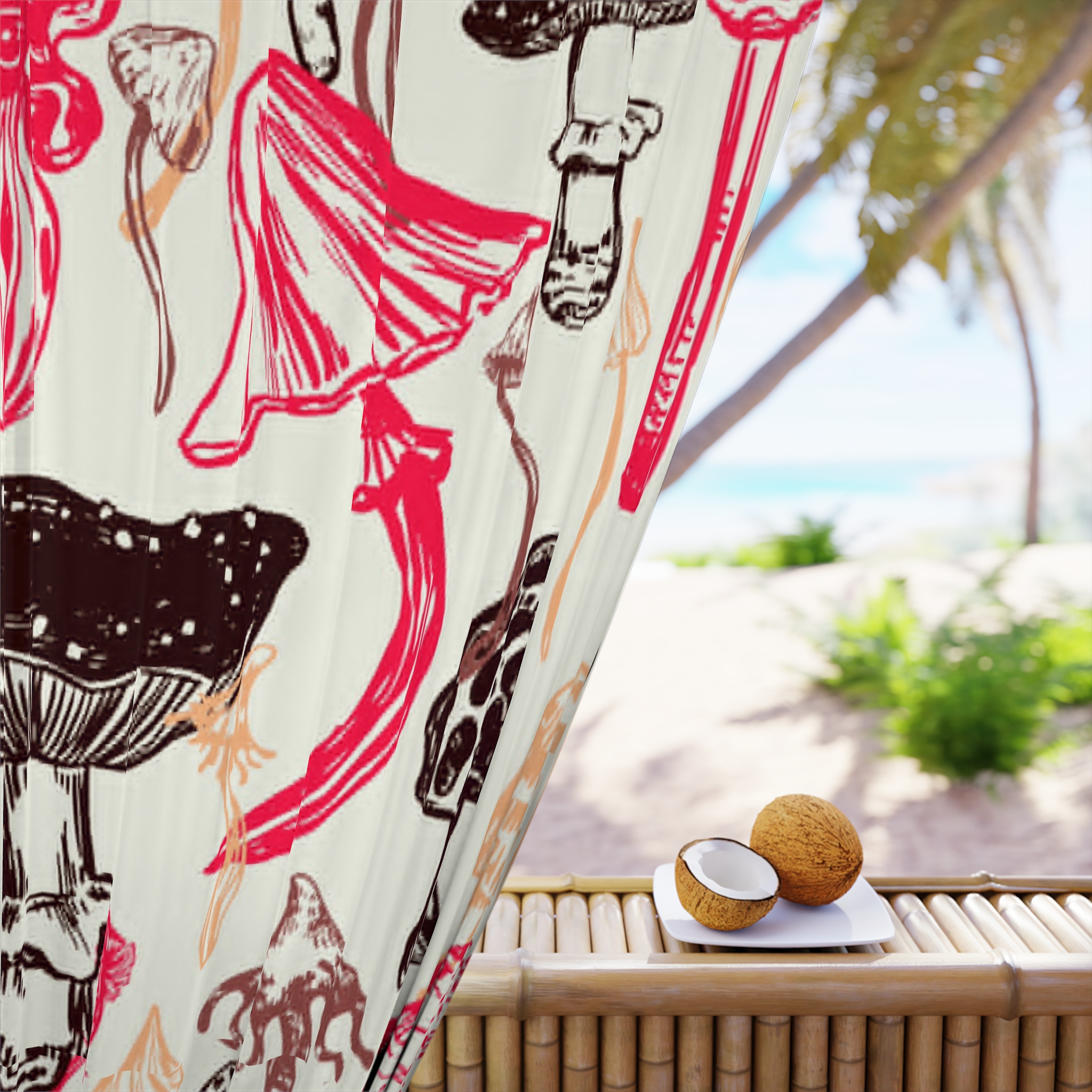 Mushroom Fairy Window Curtain