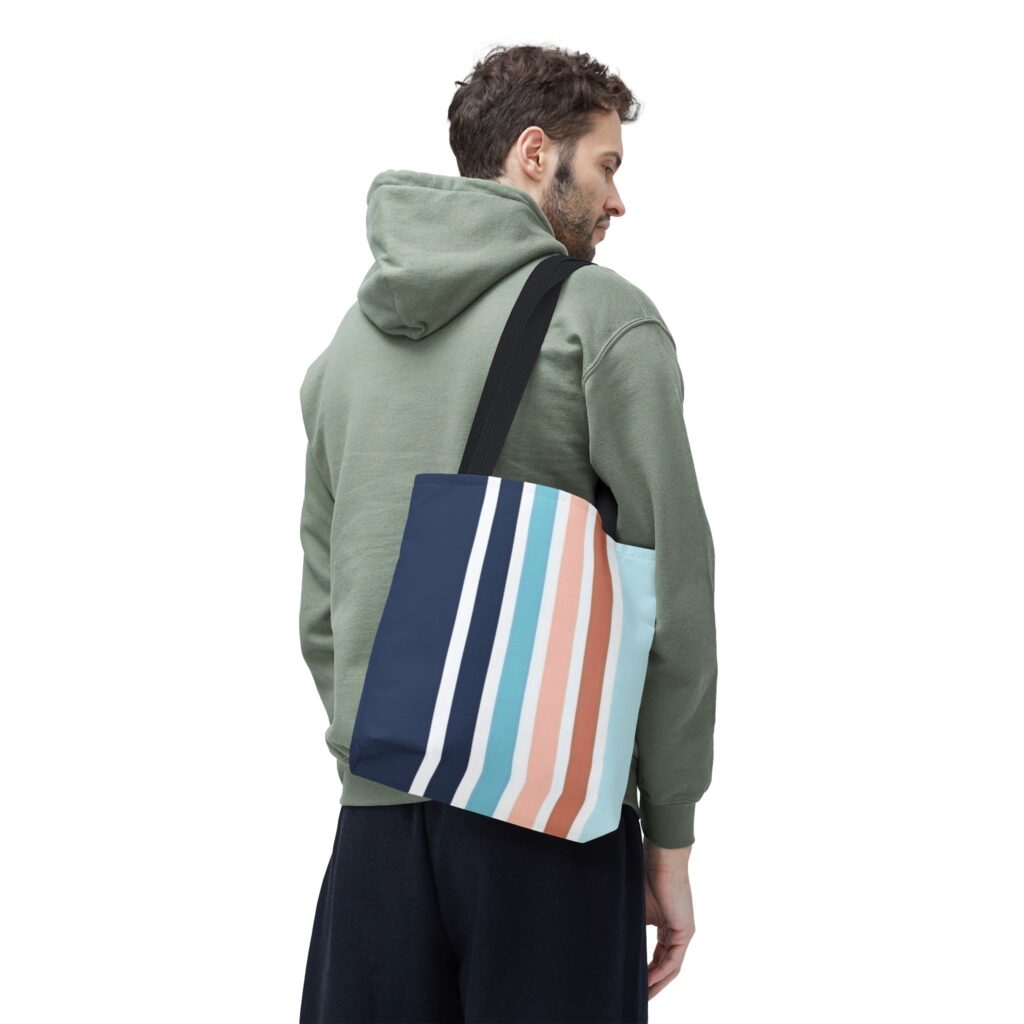 Pastel Coastal Stripes Tote Bag