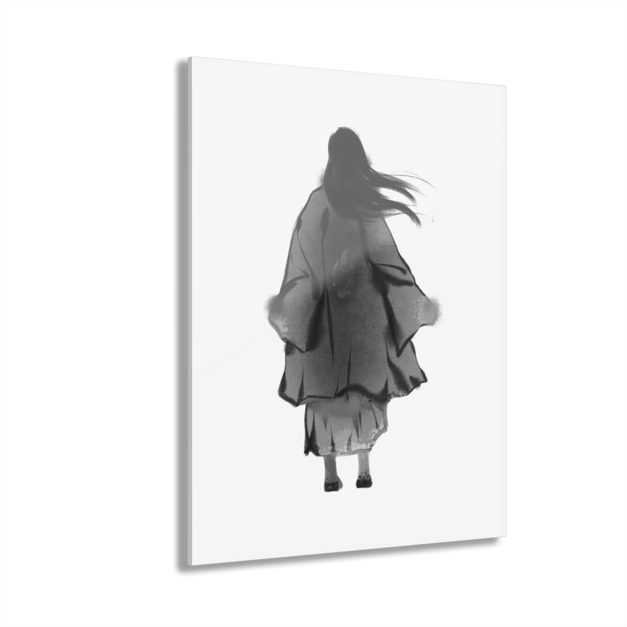 Acrylic Print — Minimalist Monochrome Woman Silhouette (French Cleat Hanging) - Image 6