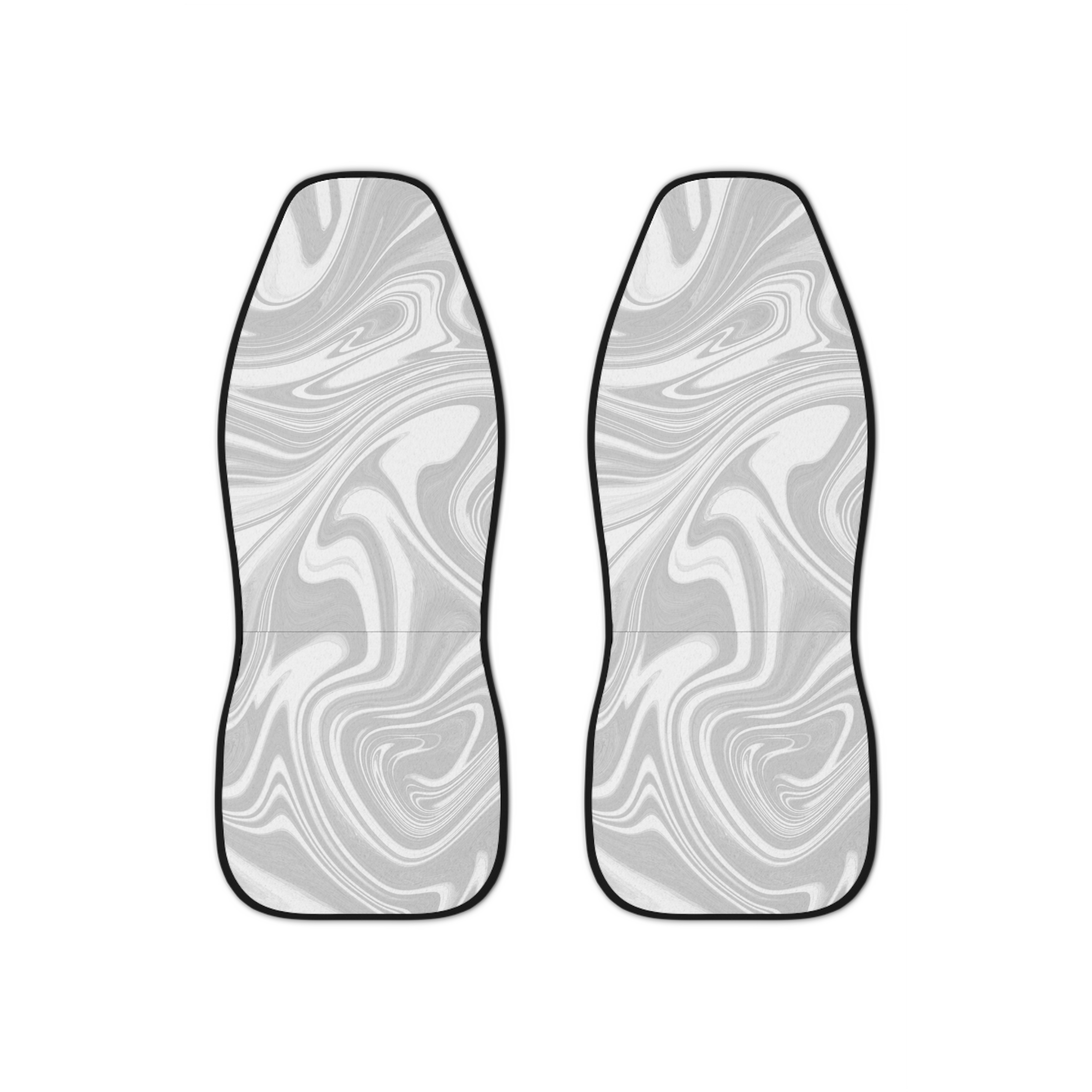 Gray Swirl Marble Car Seat Covers - Image 2