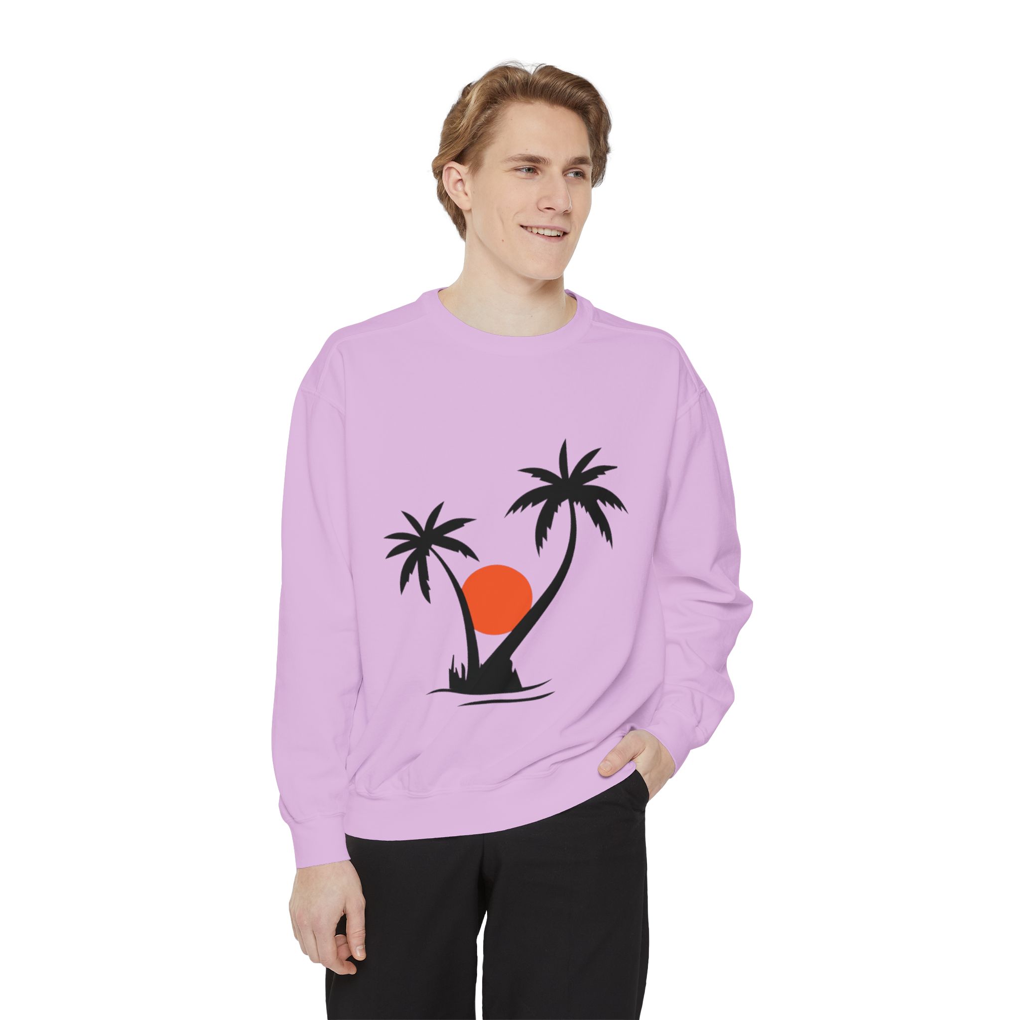 Tropical Palm Tree Sunset Sweatshirt - Image 83