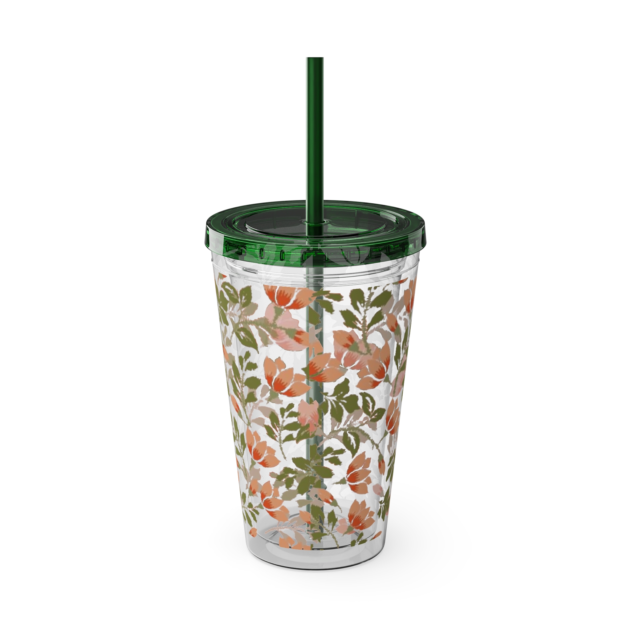 Floral Tumbler with Straw, 16oz - Image 21